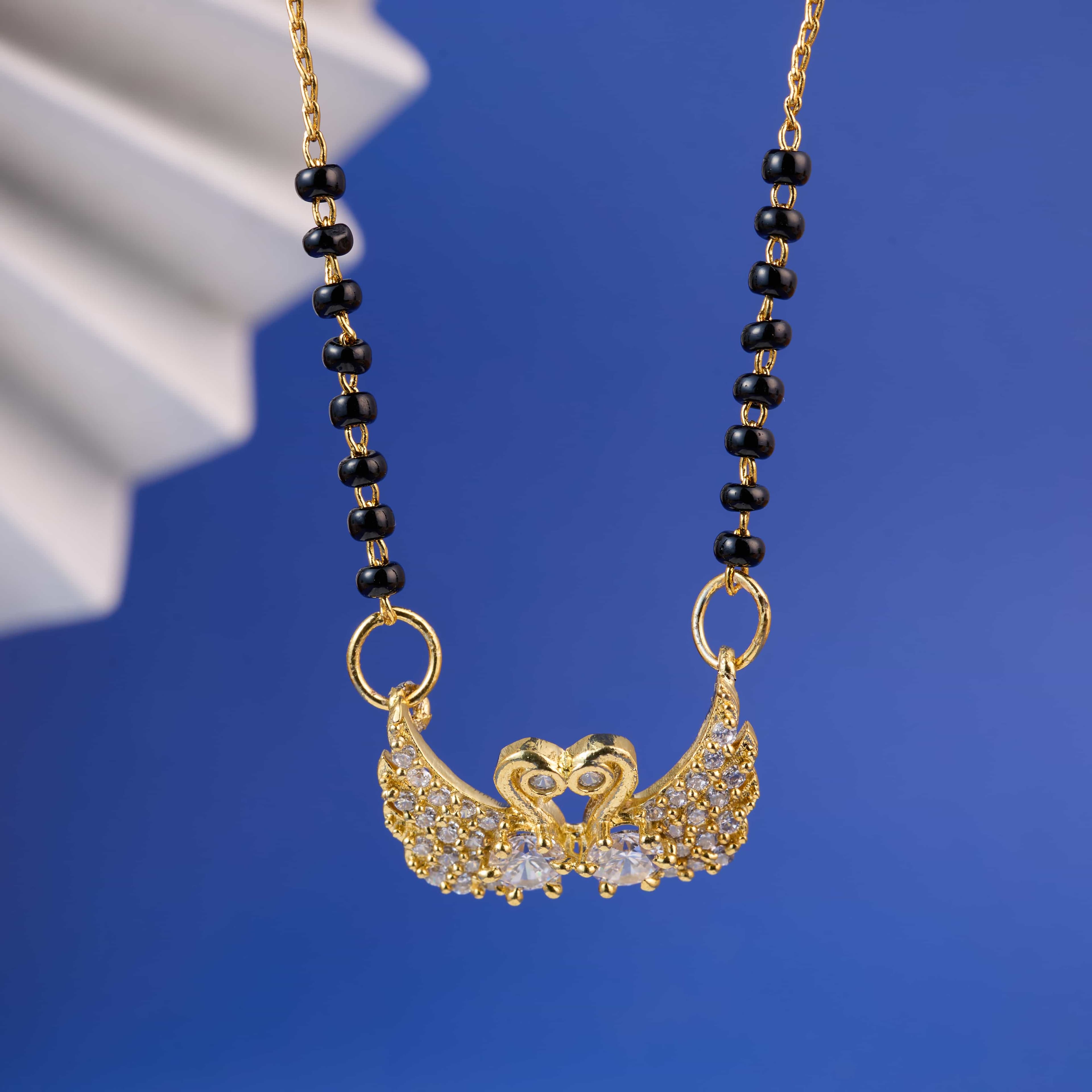 Nimoraa Twin Swan Gold Wing mangalsutra