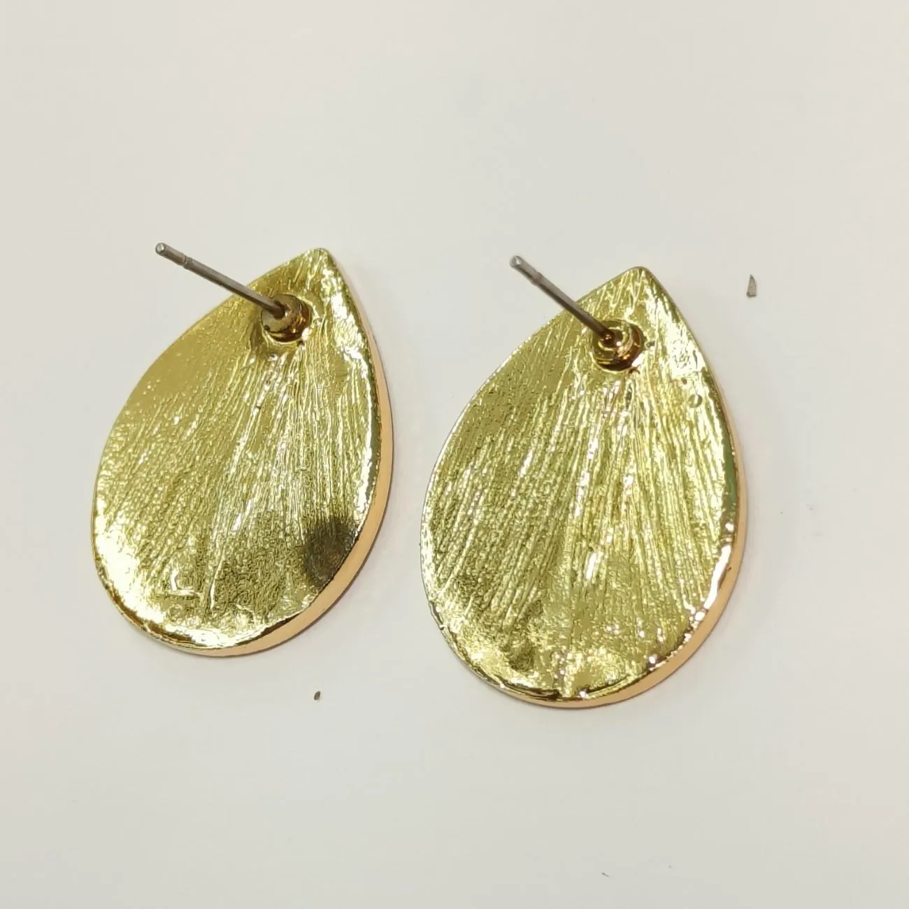 Moon Pearl Teardrop Stud Earrings