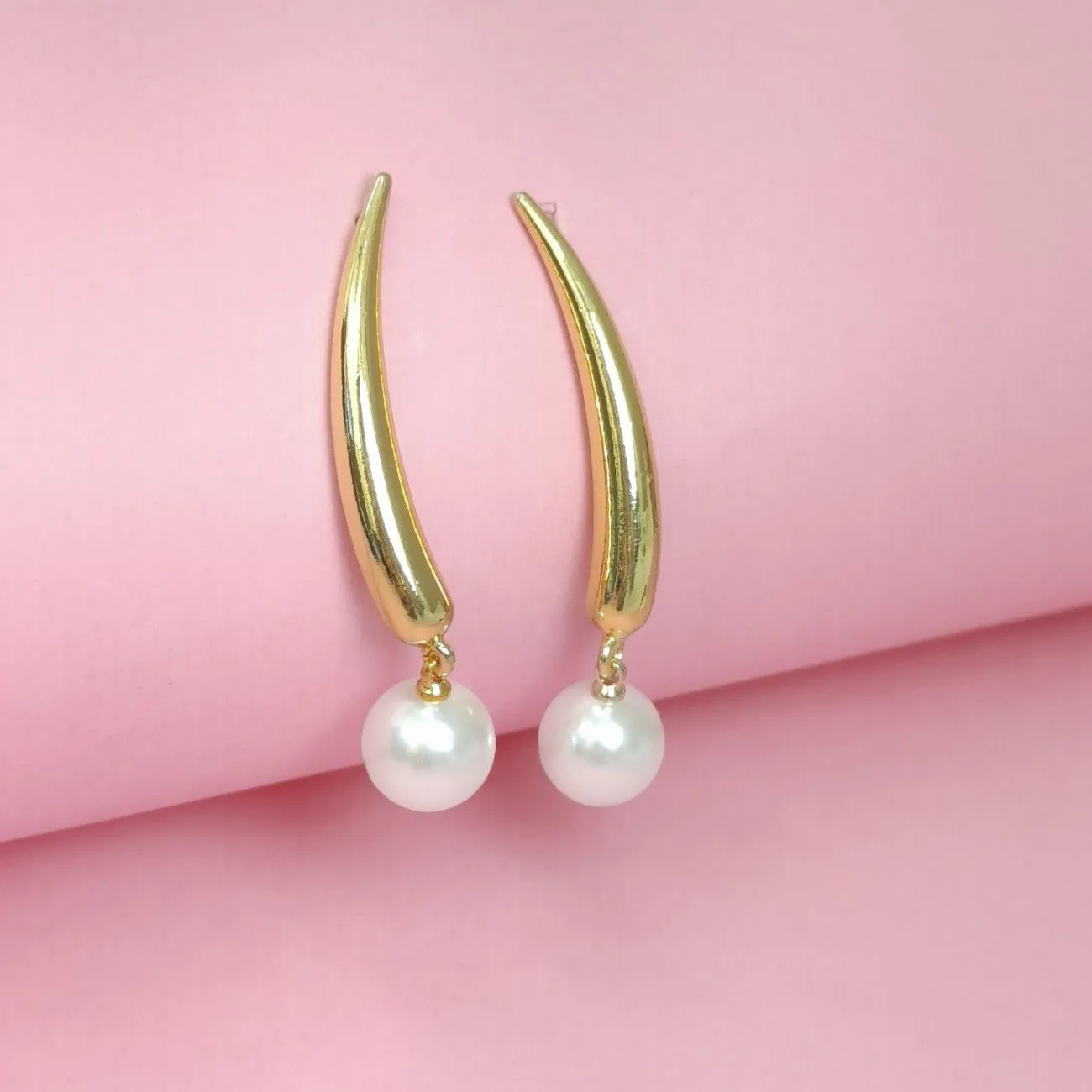 Nimoraa Pearl Drop Mirchi Earrings