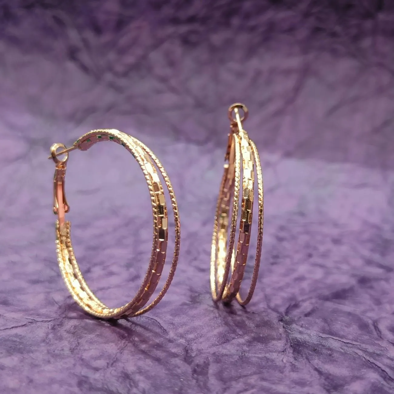 Nimoraa Rosé Triple Dazzle Hoops