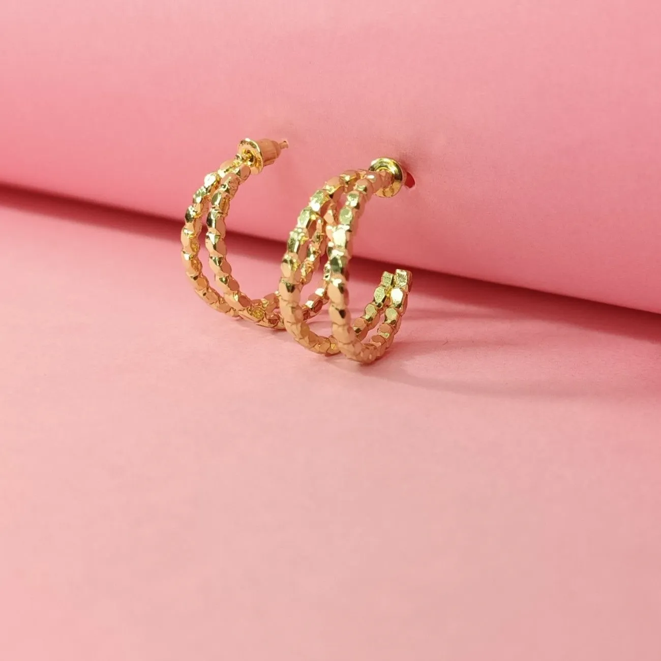Golden Ripple Duo Half Hoops