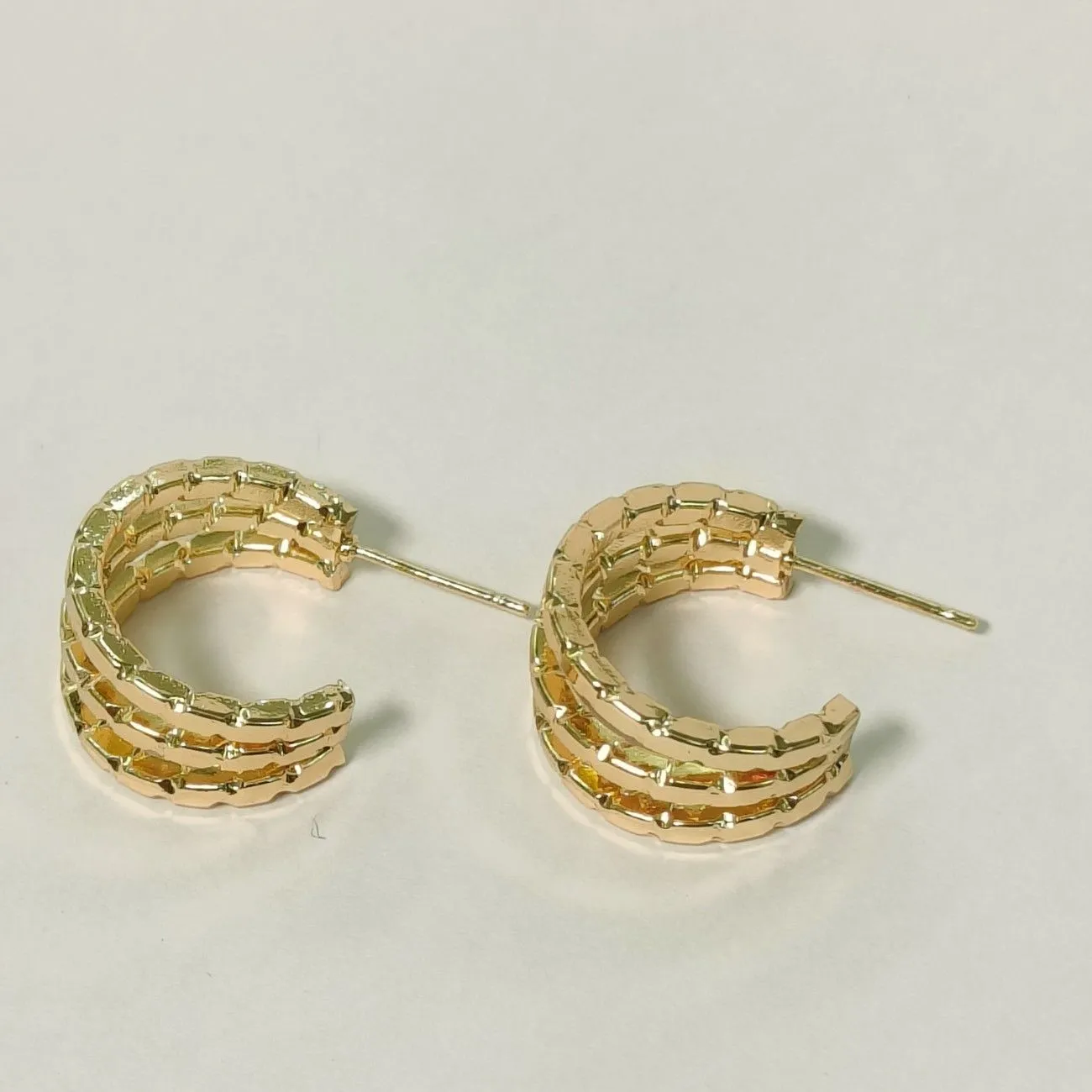 Golden Trio Luxe Half Hoops
