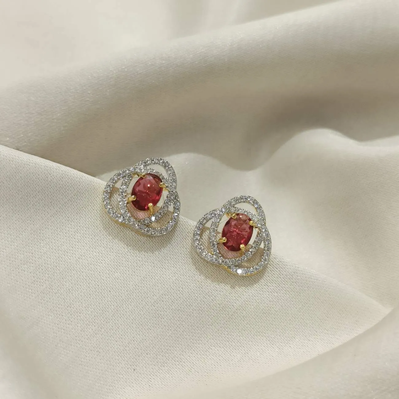 Red Vortex Halo Studs