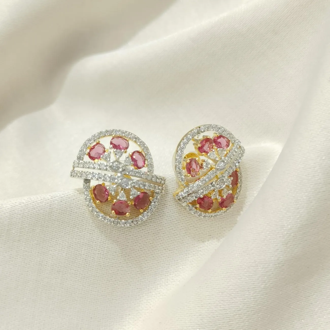 Crimson Mandala half cut designer Halo Studs