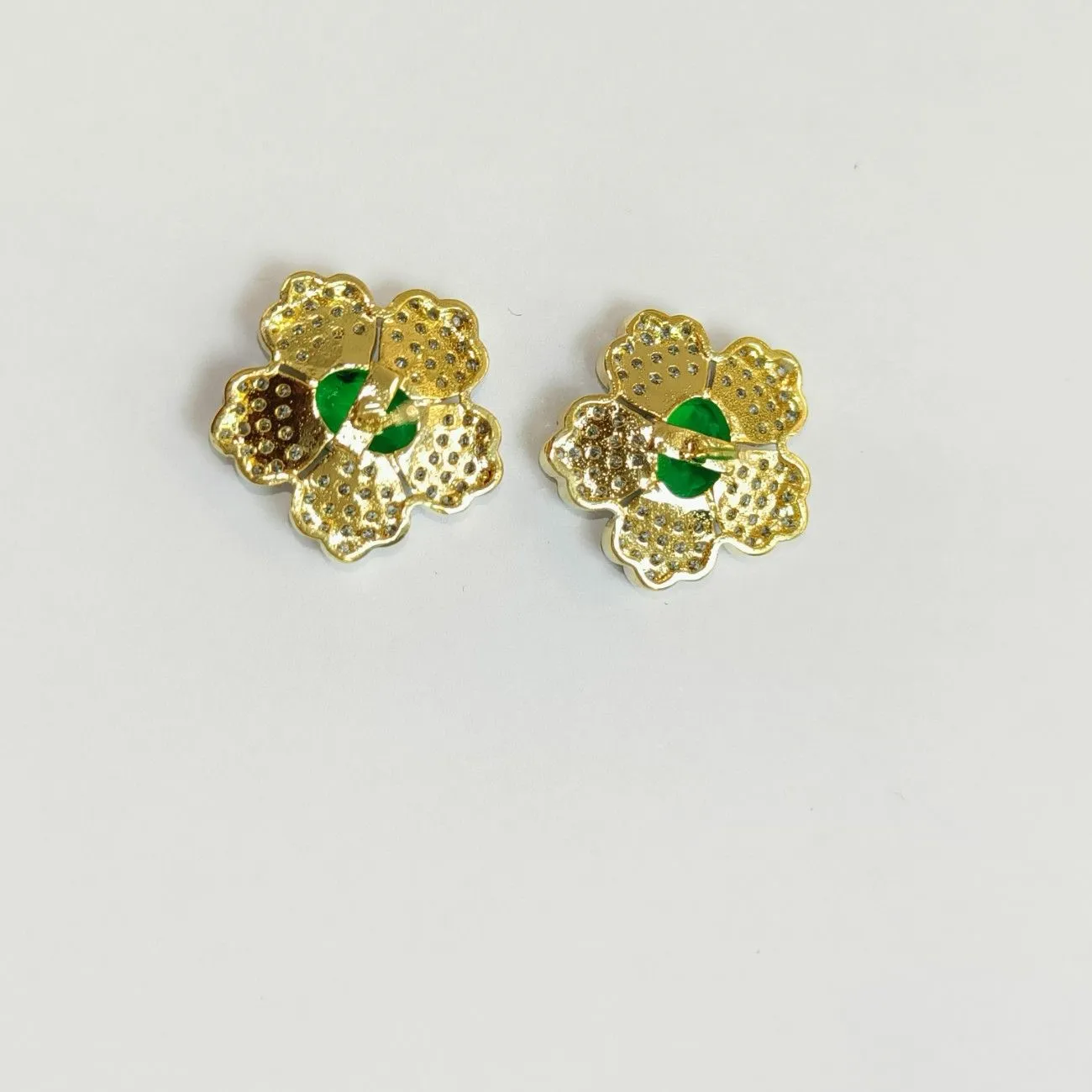 Emerald Radiance Halo Studs