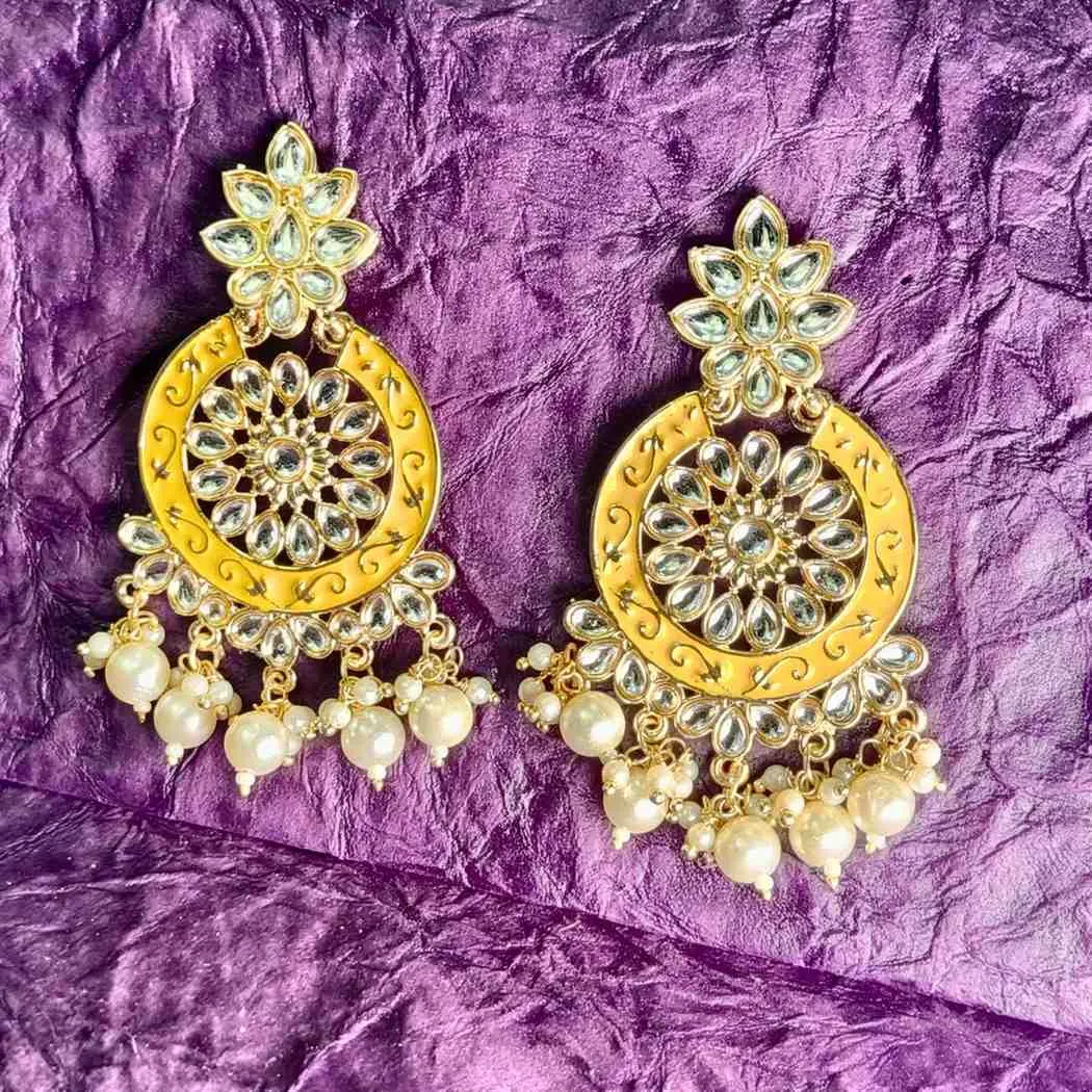 Nimoraa Surmayi Noor Chandbali Earrings