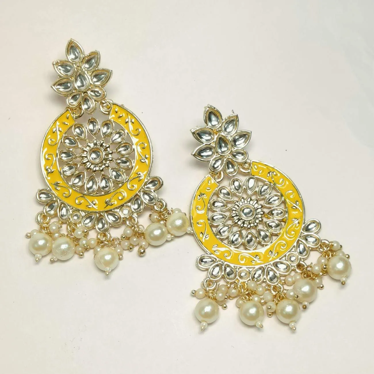 Nimoraa Surmayi Noor Chandbali Earrings
