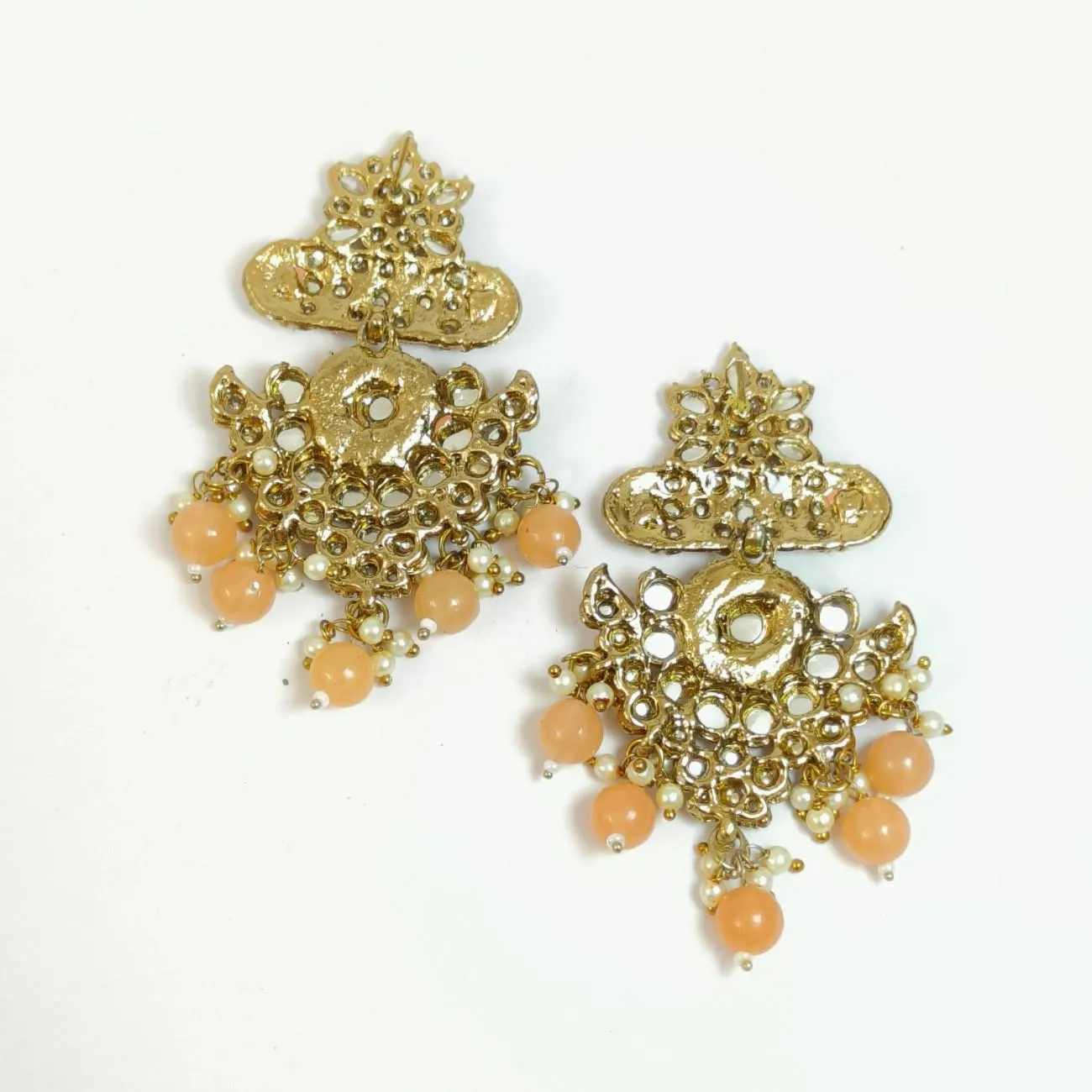 Nimoraa Gulnaar Kundan Chaand Earrings