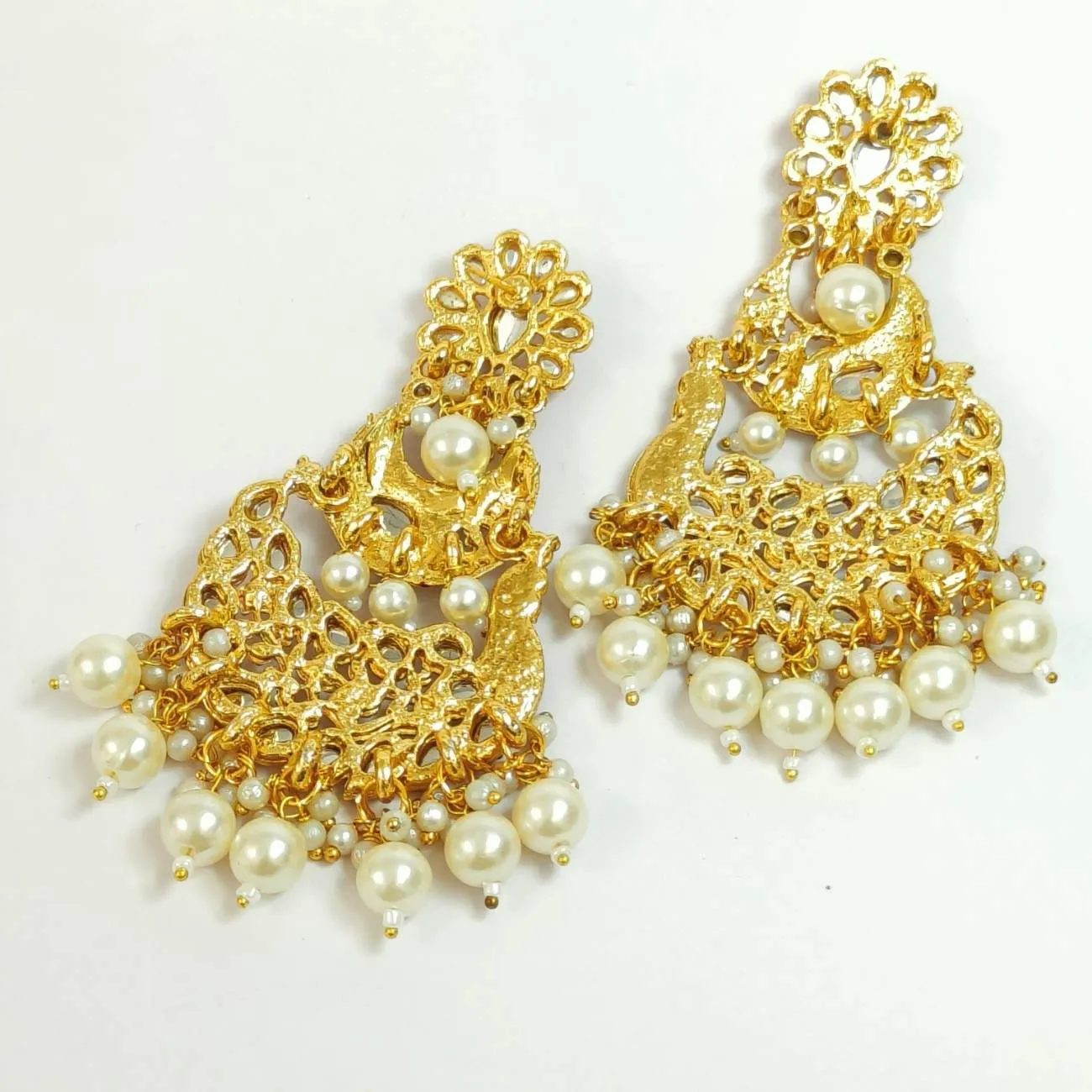 Nimoraa Noor-E-Mayur Chandbali Earrings