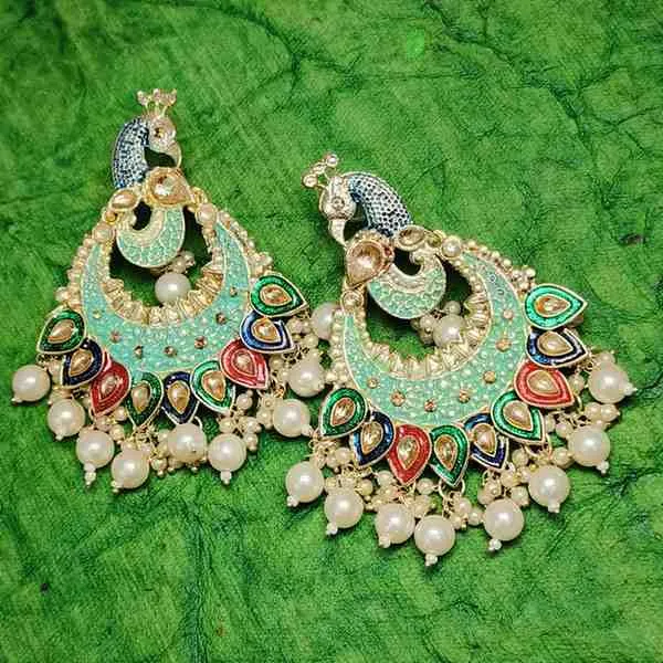 Nimoraa Mayurika Festive Chandbali Earrings