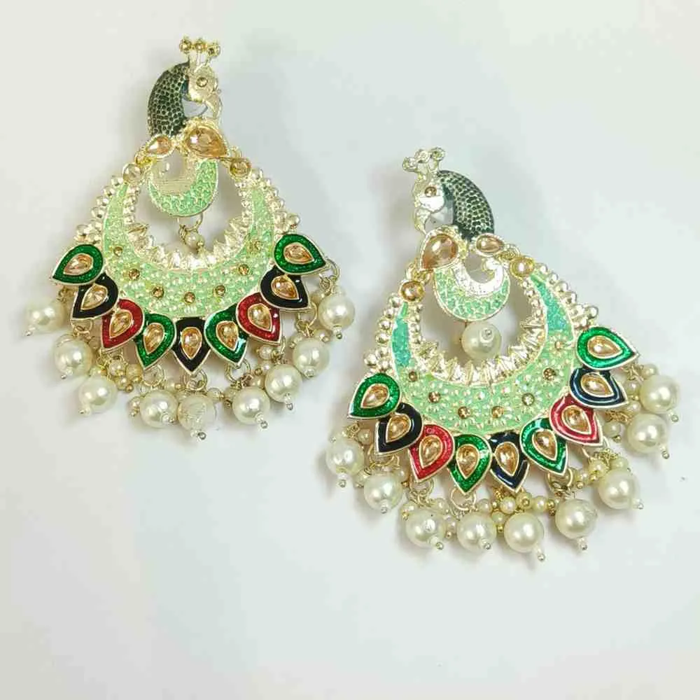 Nimoraa Mayurika Festive Chandbali Earrings