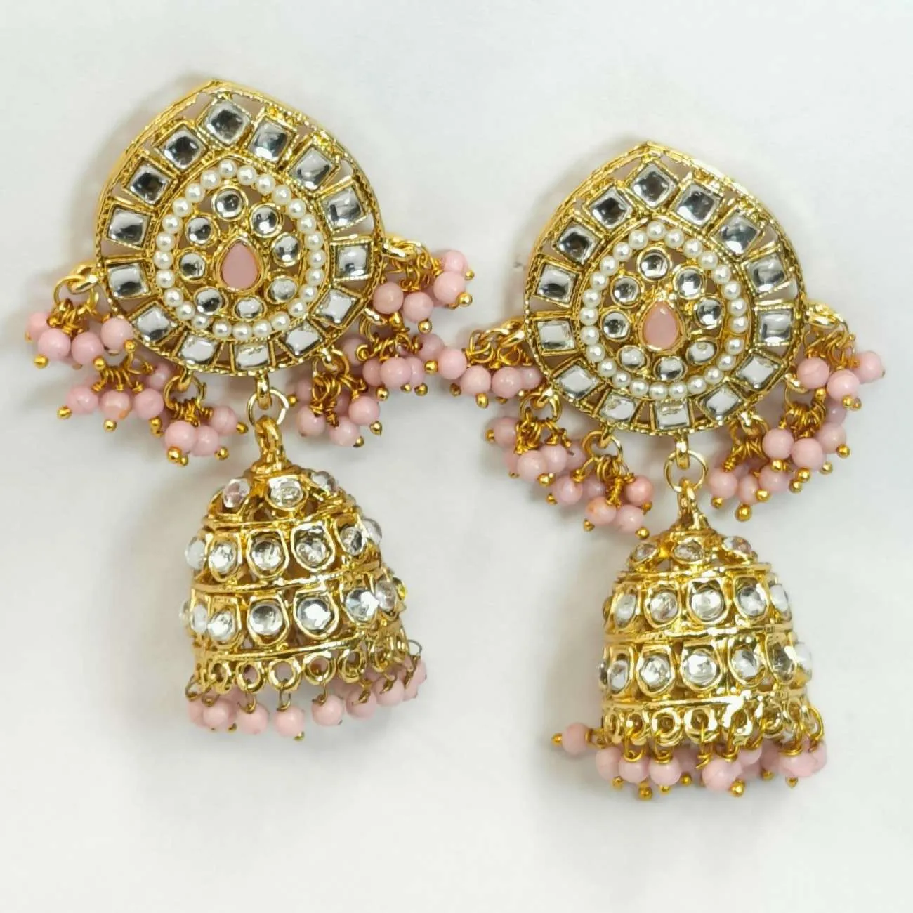 Nimoraa Gulnaar Mirror Jhumka Maang Tikka Set