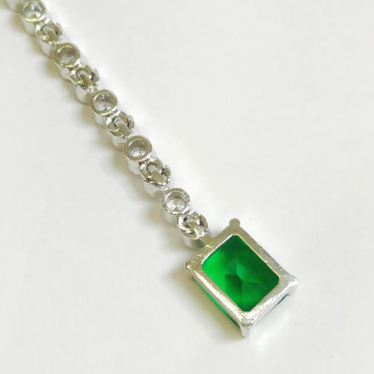 Nimoraa Emerald Tennis Maangtikka