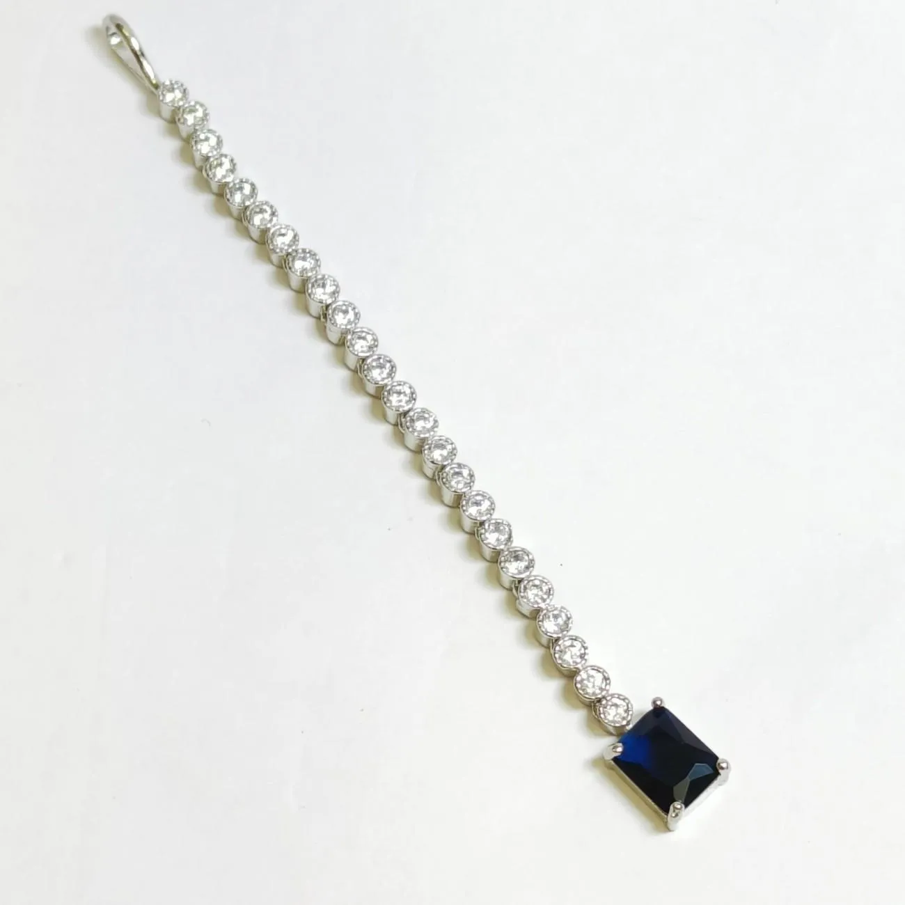 Nimoraa Sapphire Tennis Maangtikka