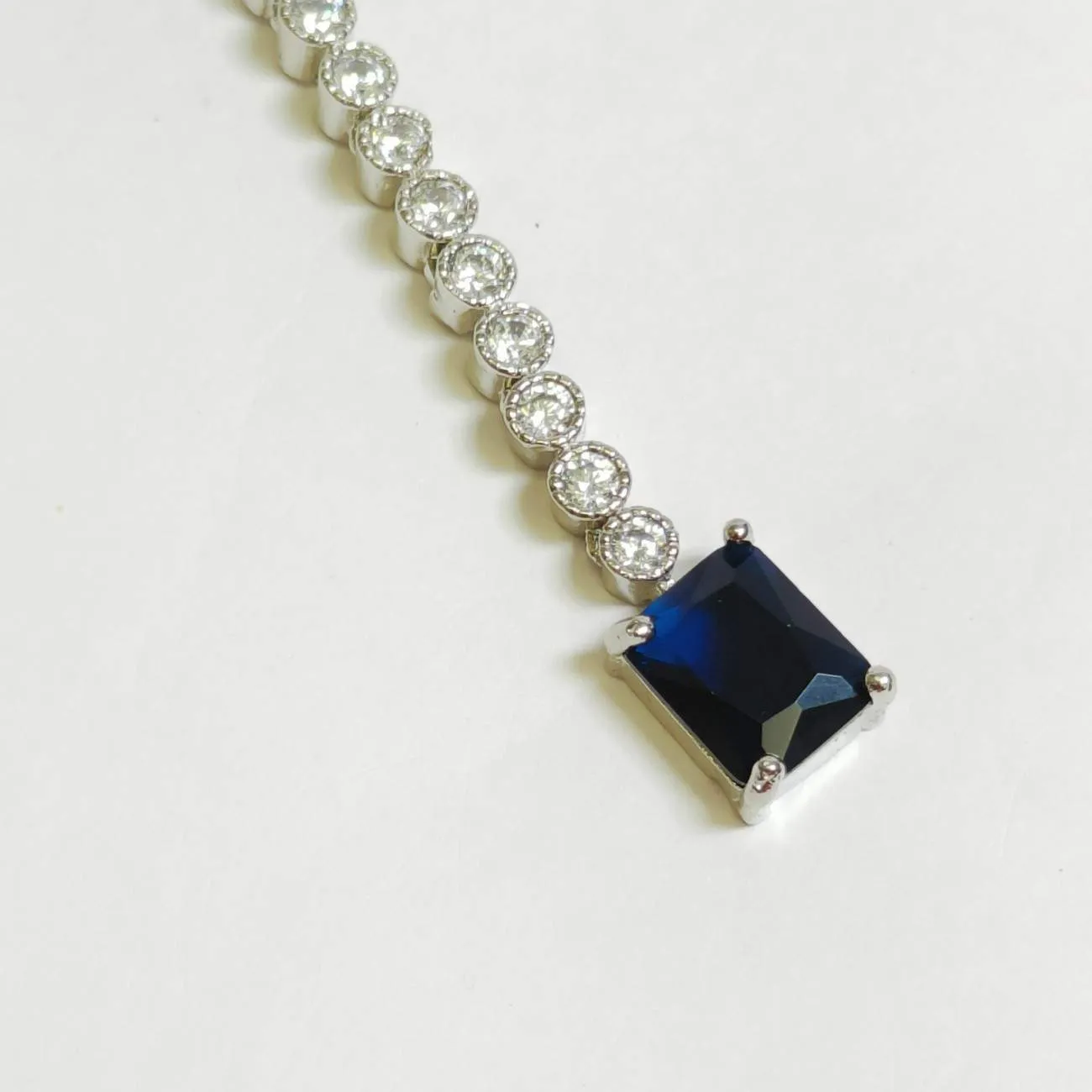 Nimoraa Sapphire Tennis Maangtikka