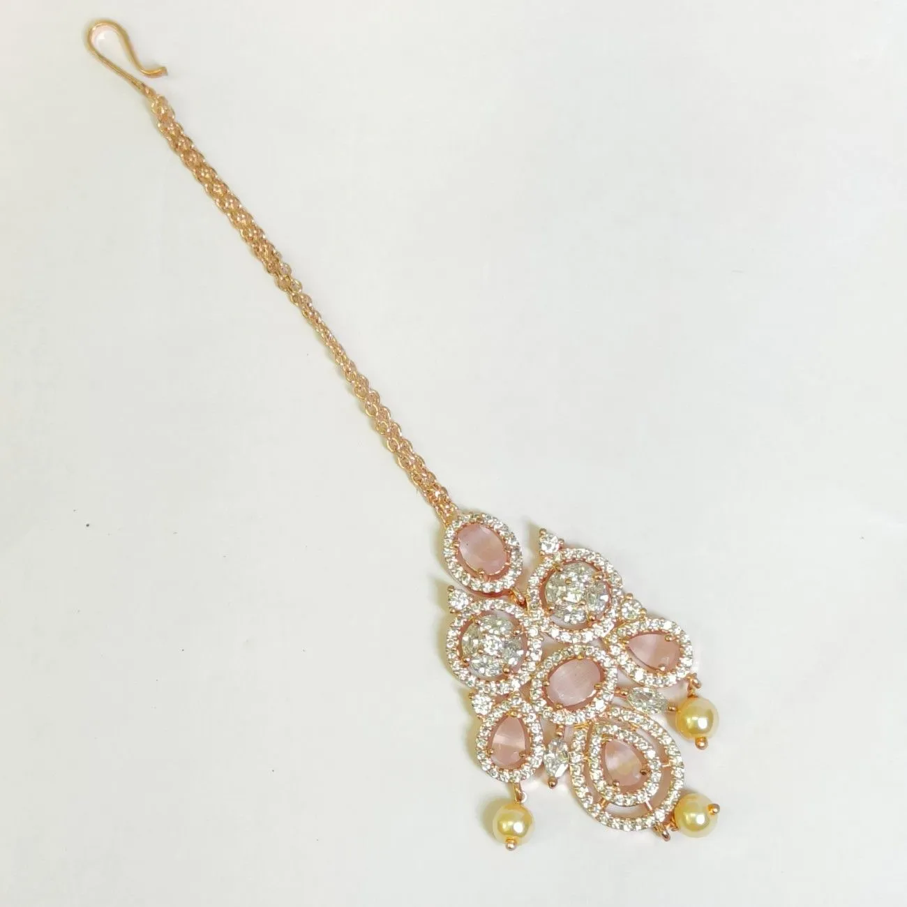 Nimoraa Blush Pearl Luxe Maangtikkaa