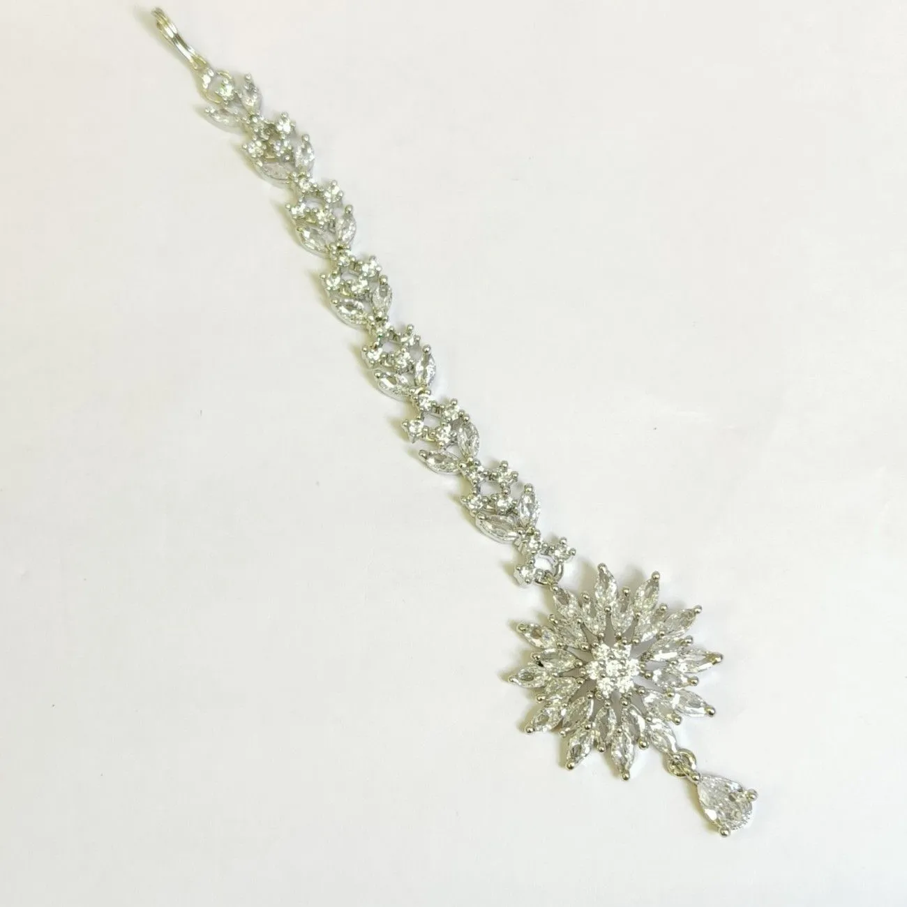 Nimoraa Noor Blossoms Silver Maangtikkaa