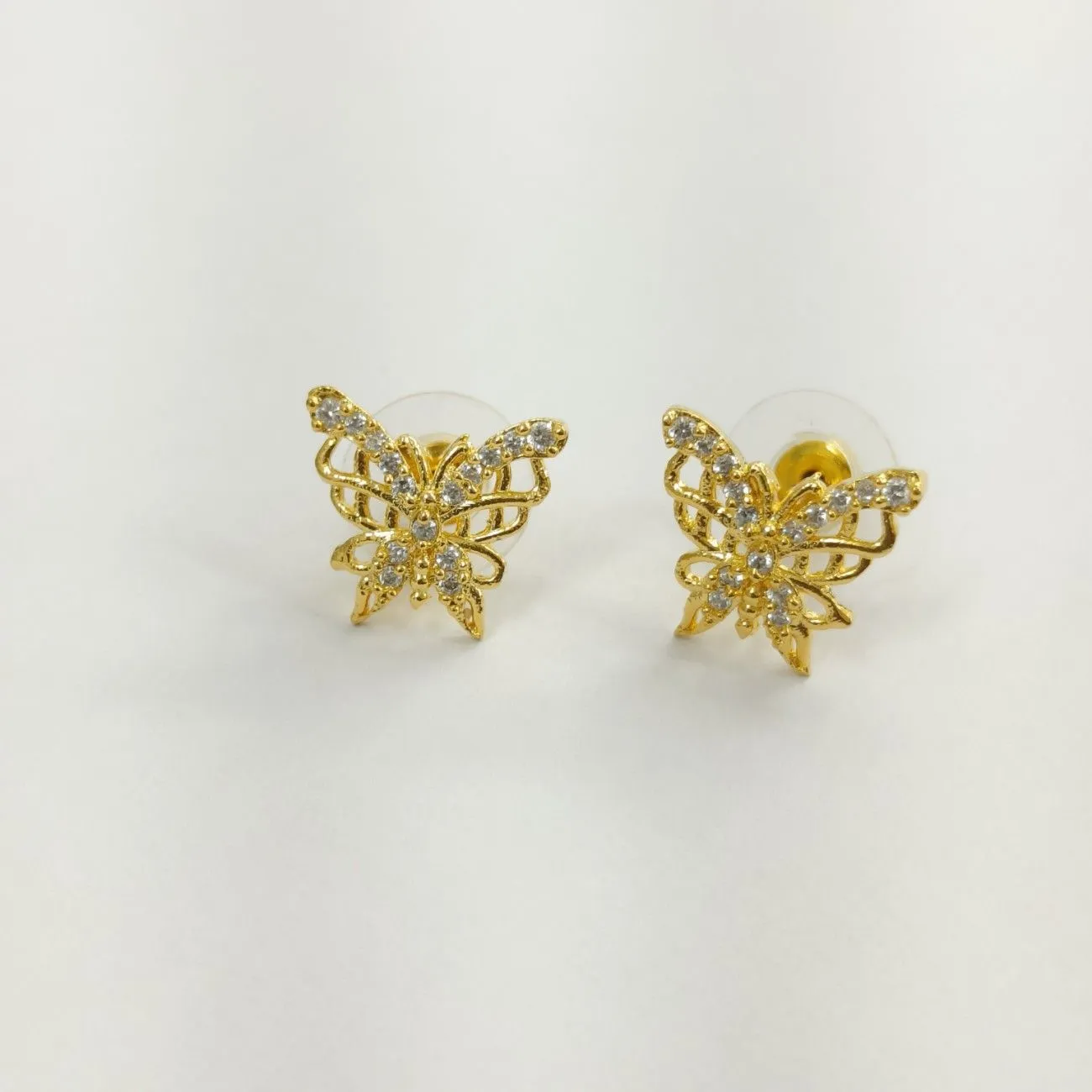 Nimoraa Dual-Wing Stone Butterfly Pendant Set