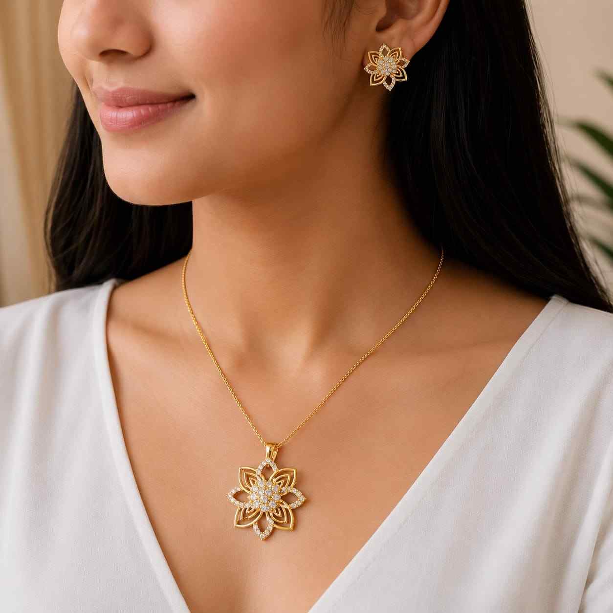 Shiny Chakra Sparkle Pendant Set