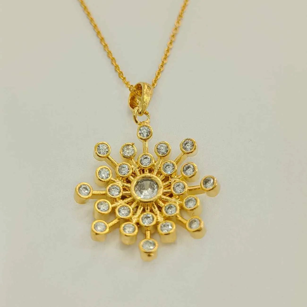 Aarika 3D Sunburst Pendant Set