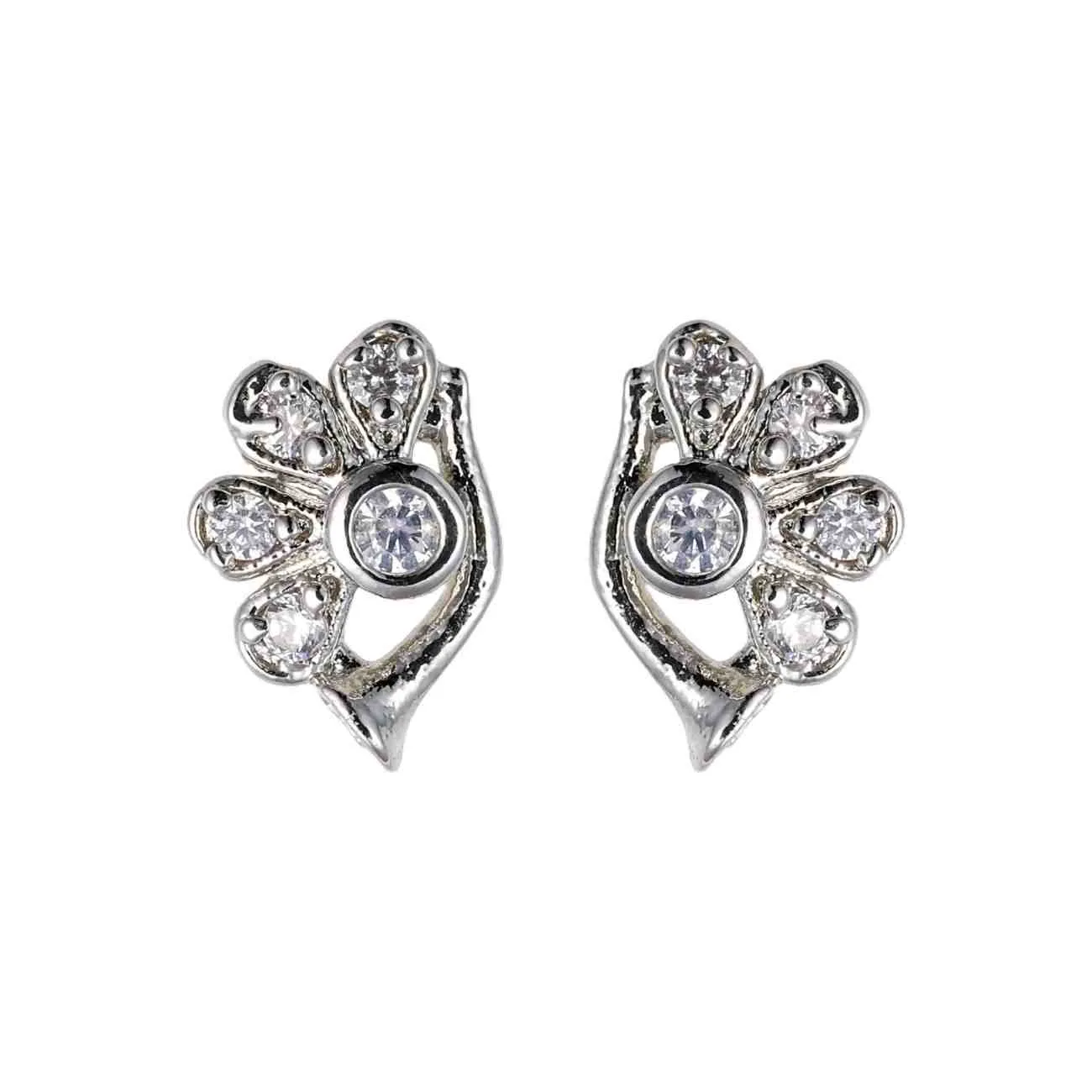 Nimoraa Floral Trumpet Grace Silver Pendant Set