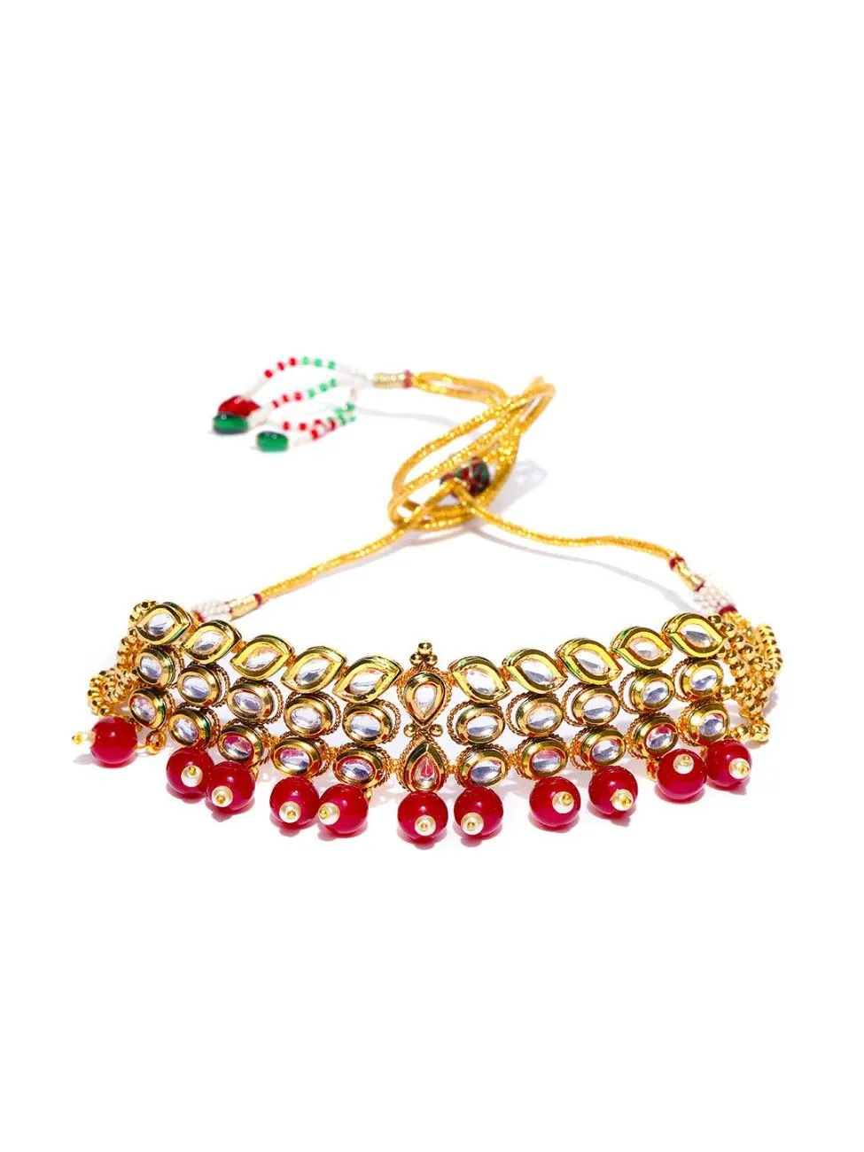 Nimoraa Ruby Kundan Grace Choker Set