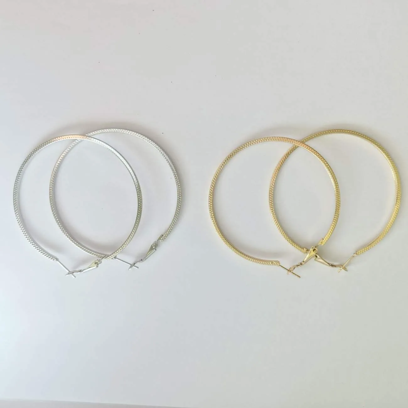 Celeste Textured Hoop Earrings Combo – Set of 2 Pairs