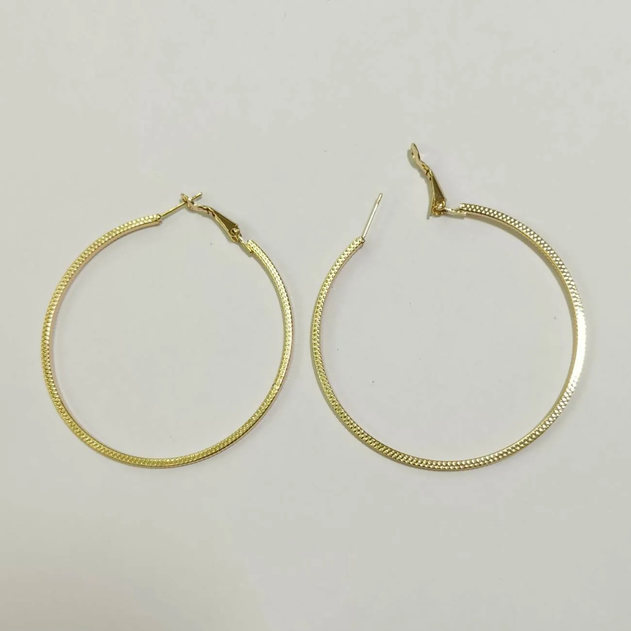 Celeste Textured Gold Hoop Earrings