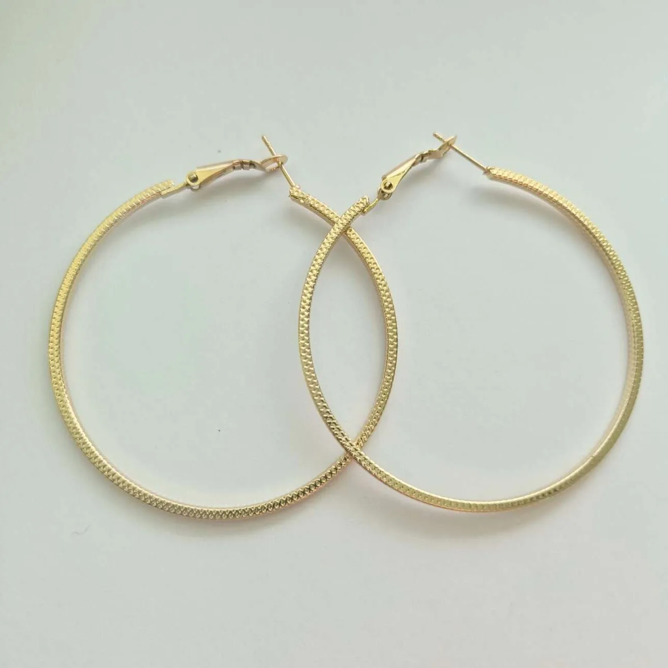 Celeste Textured Gold Hoop Earrings