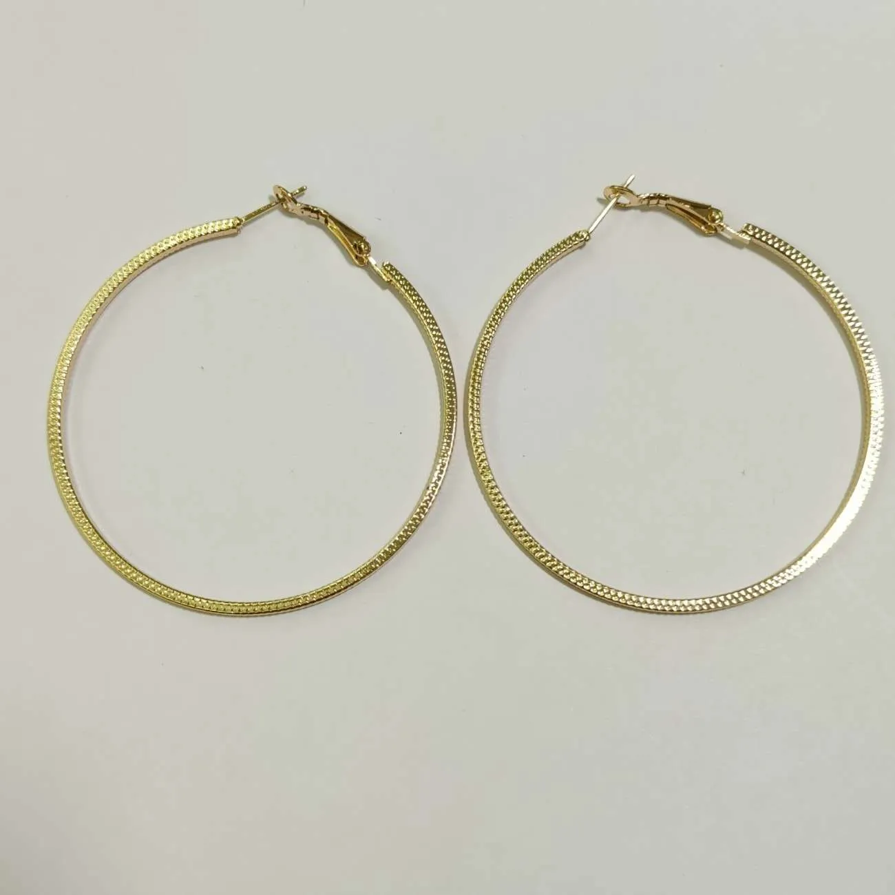 Celeste Textured Gold Hoop Earrings
