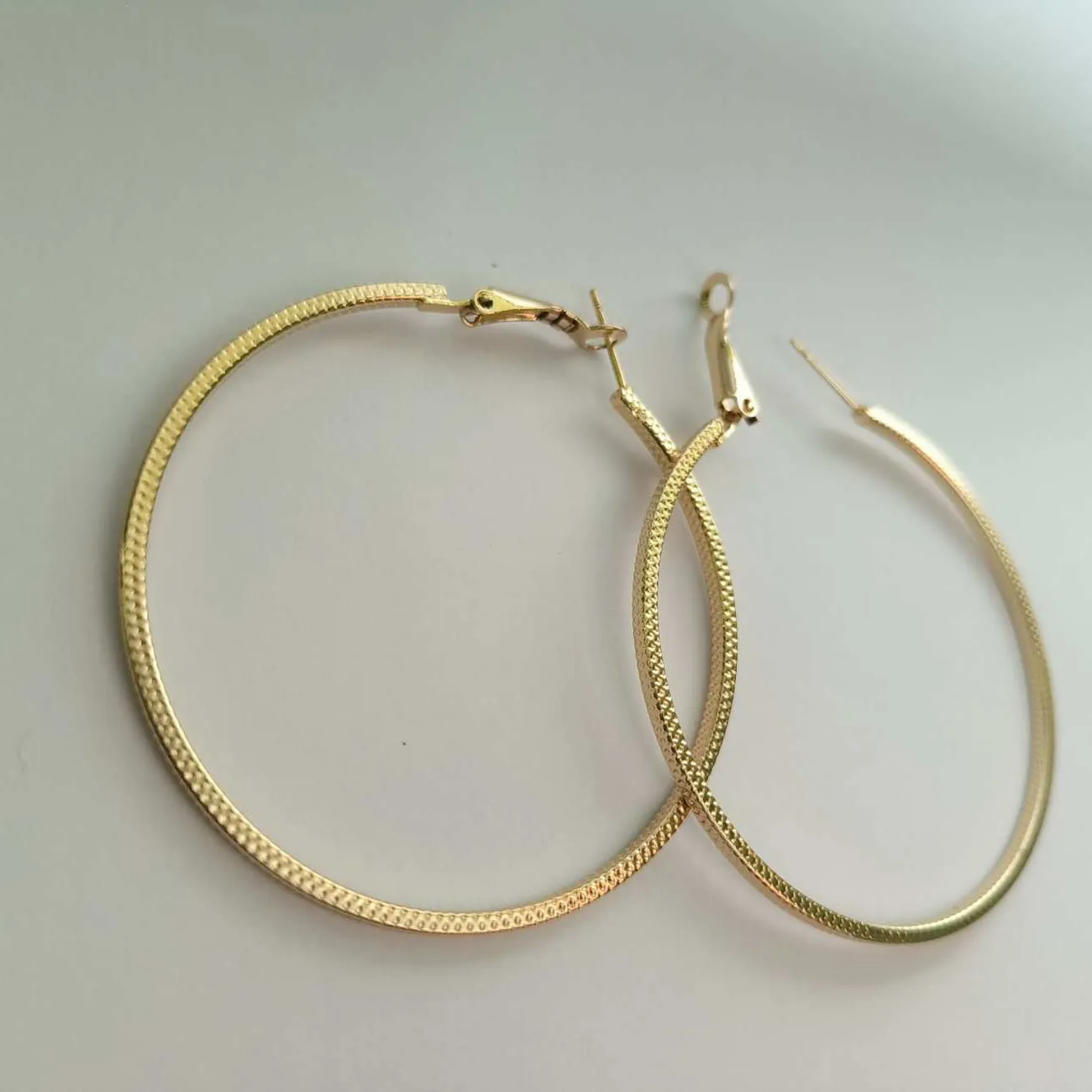 Celeste Textured Gold Hoop Earrings