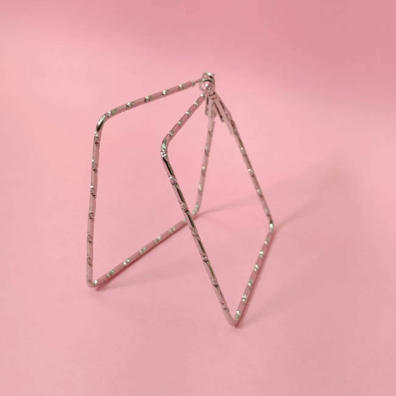 Nimoraa Trinity Textured Square Hoop Earrings Combo