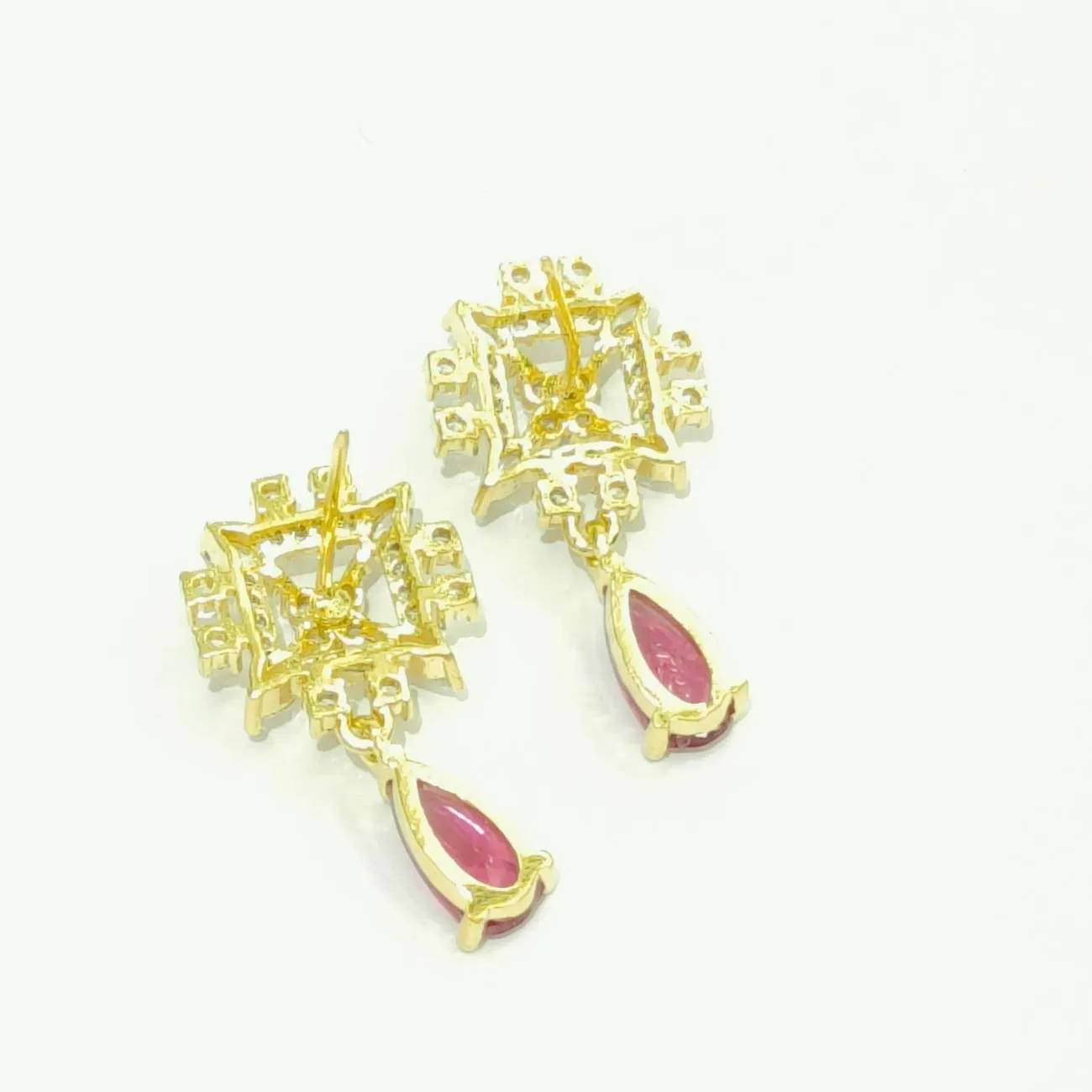 Nimoraa Ruby Royale Statement Earrings