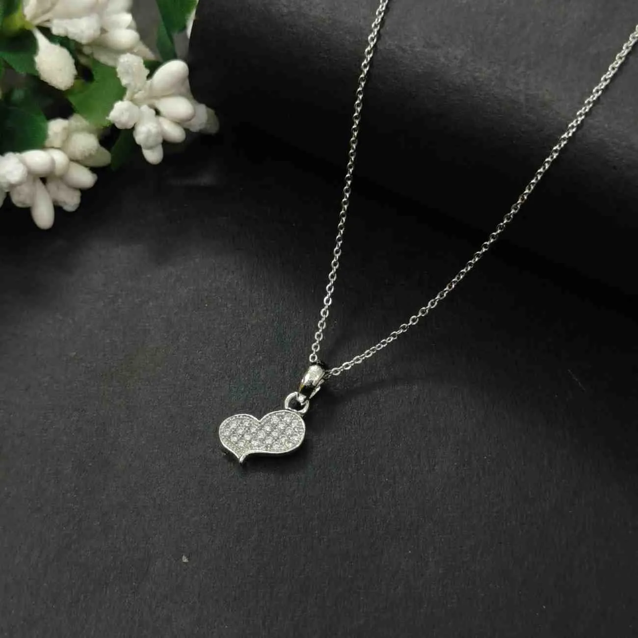 Nimoraa Eternal Twin Heart  silver Pendant