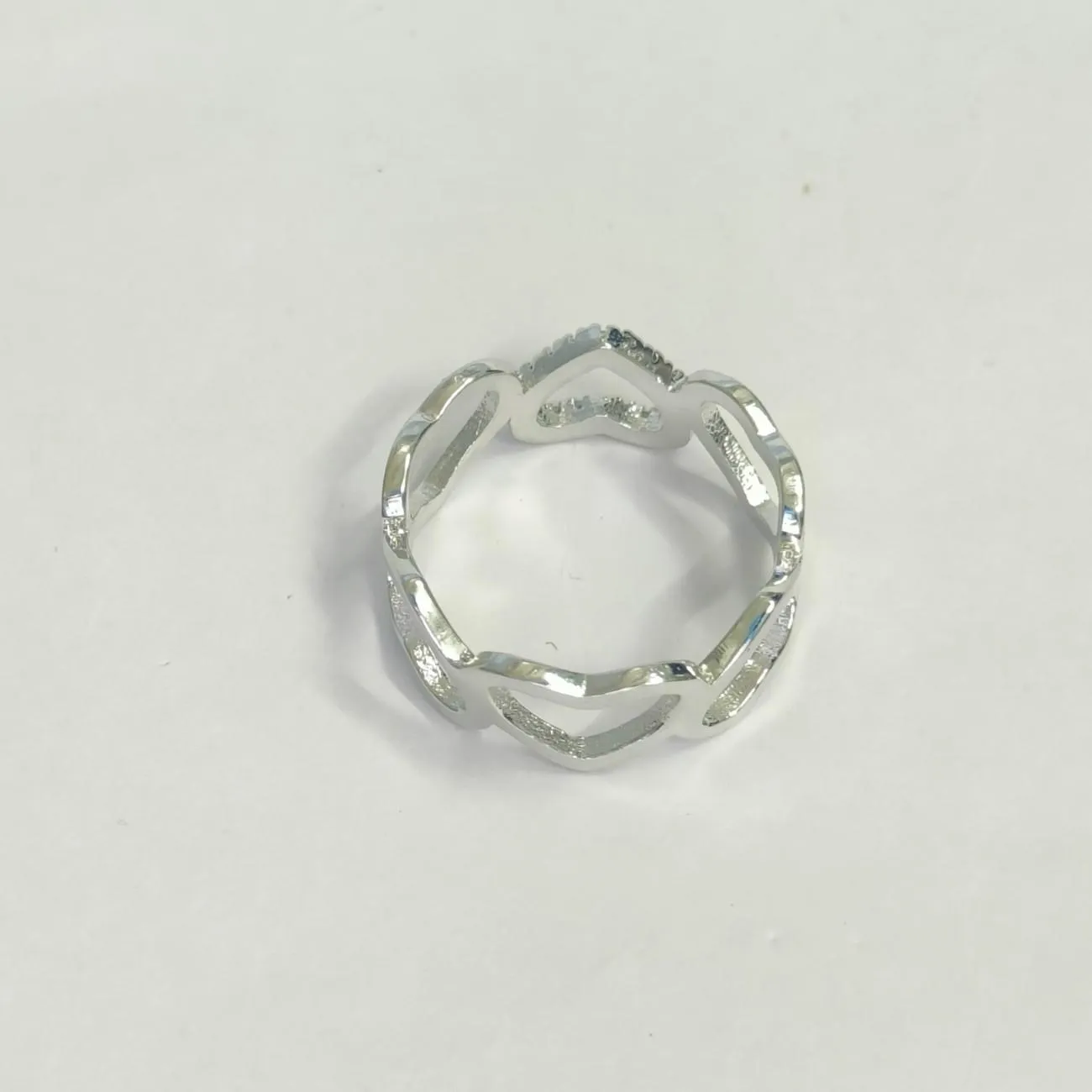 Amora Heart Symphony Silver Band Ring