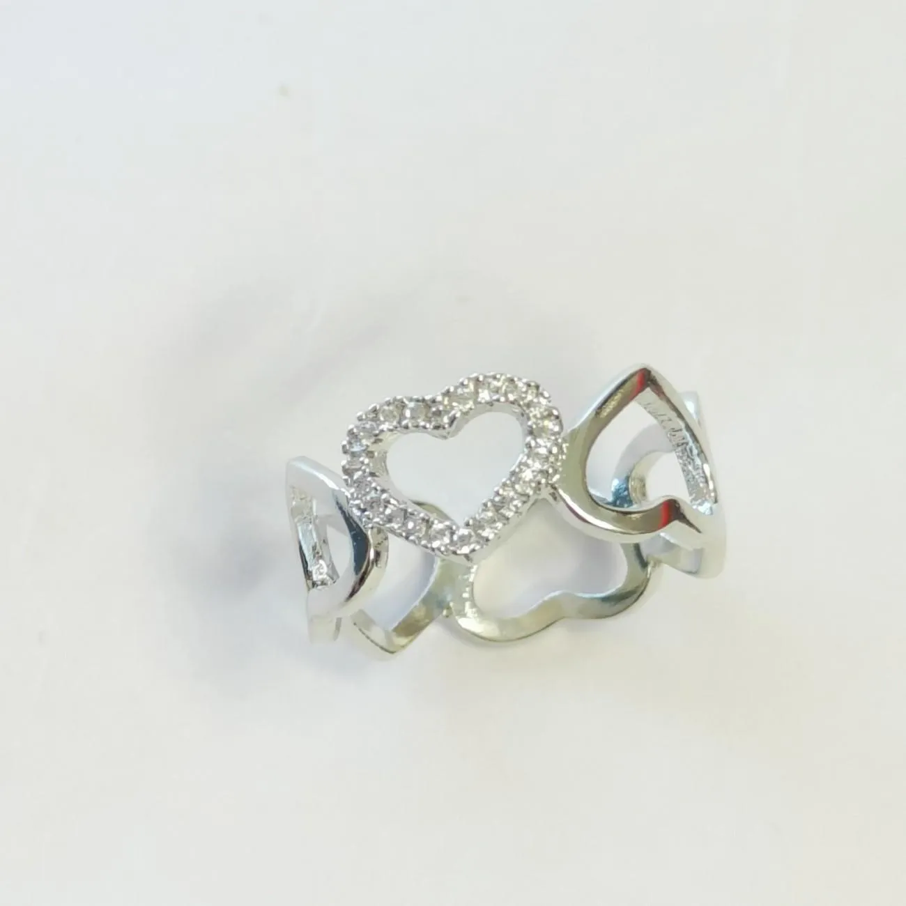 Amora Heart Symphony Silver Band Ring