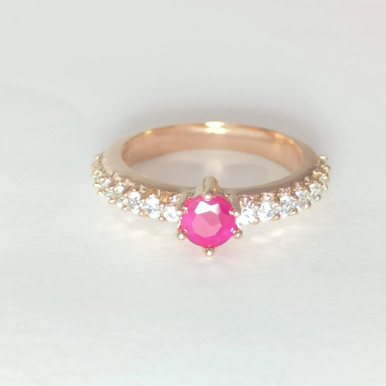 Ruby Belle Solitaire Ring