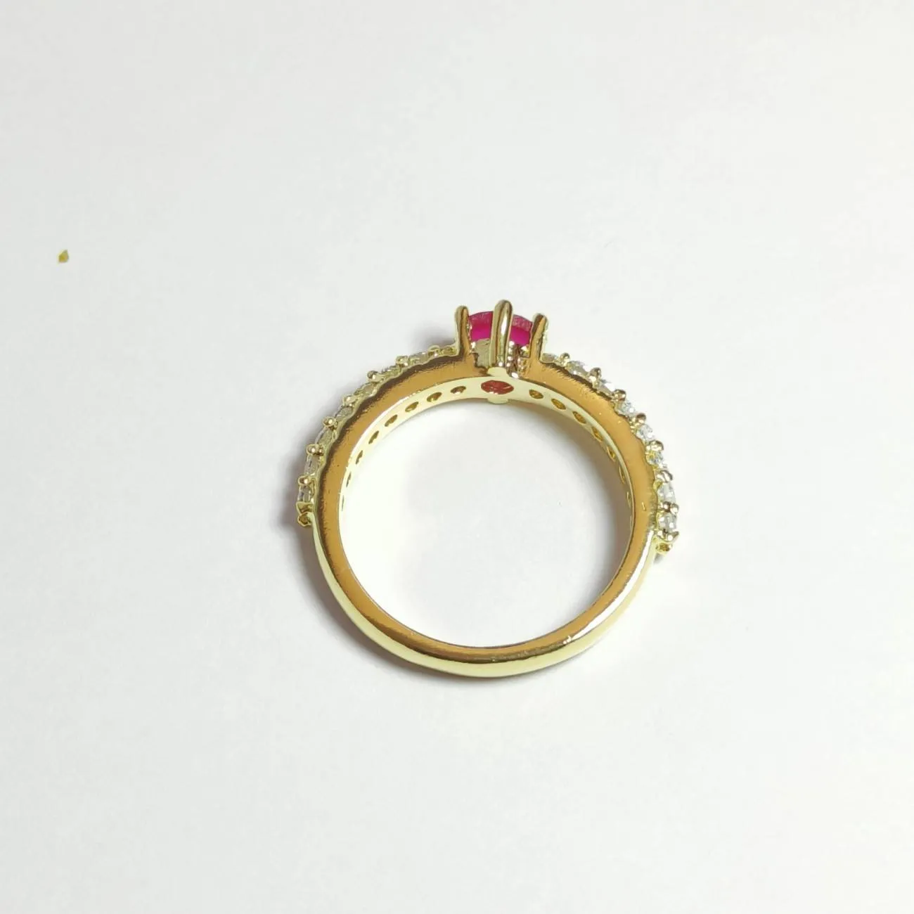 Ruby Belle Solitaire Ring – Gold Plated