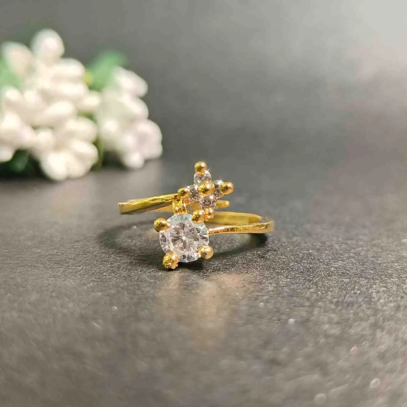 Stella Celeste Open Ring – Gold Plated