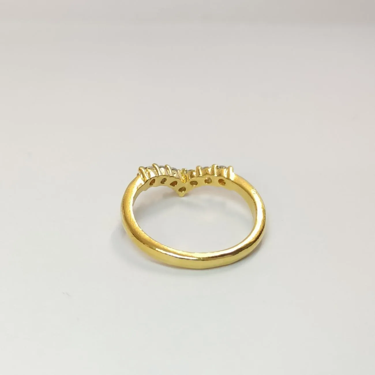 Vanki Stack Spark V shaped Ring – Gold Plated