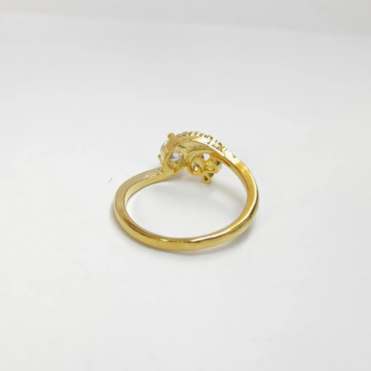 Fleurine Blossom Solitaire Ring – Gold Plated