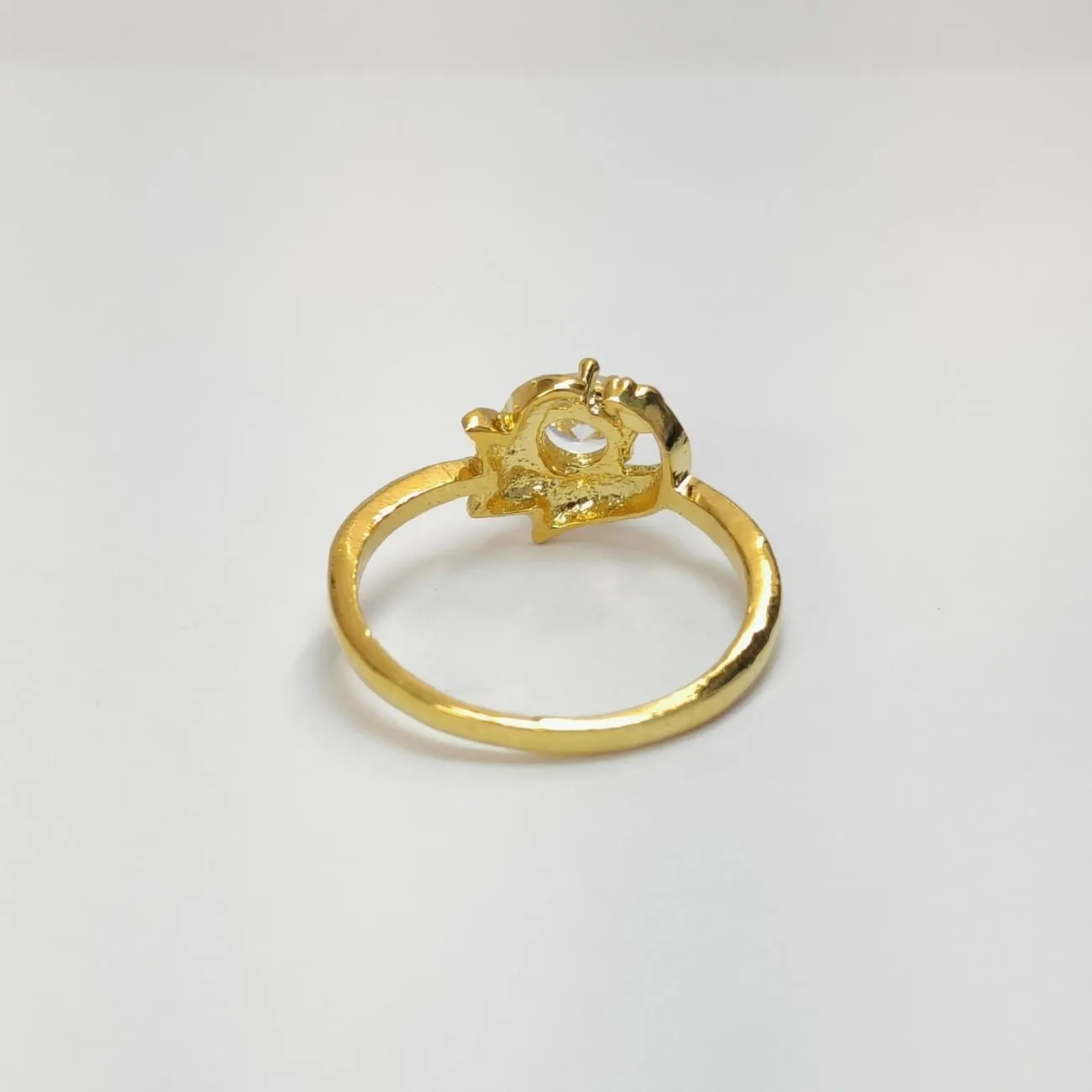 Aurelia Bloom Solitaire Ring – Gold Plated