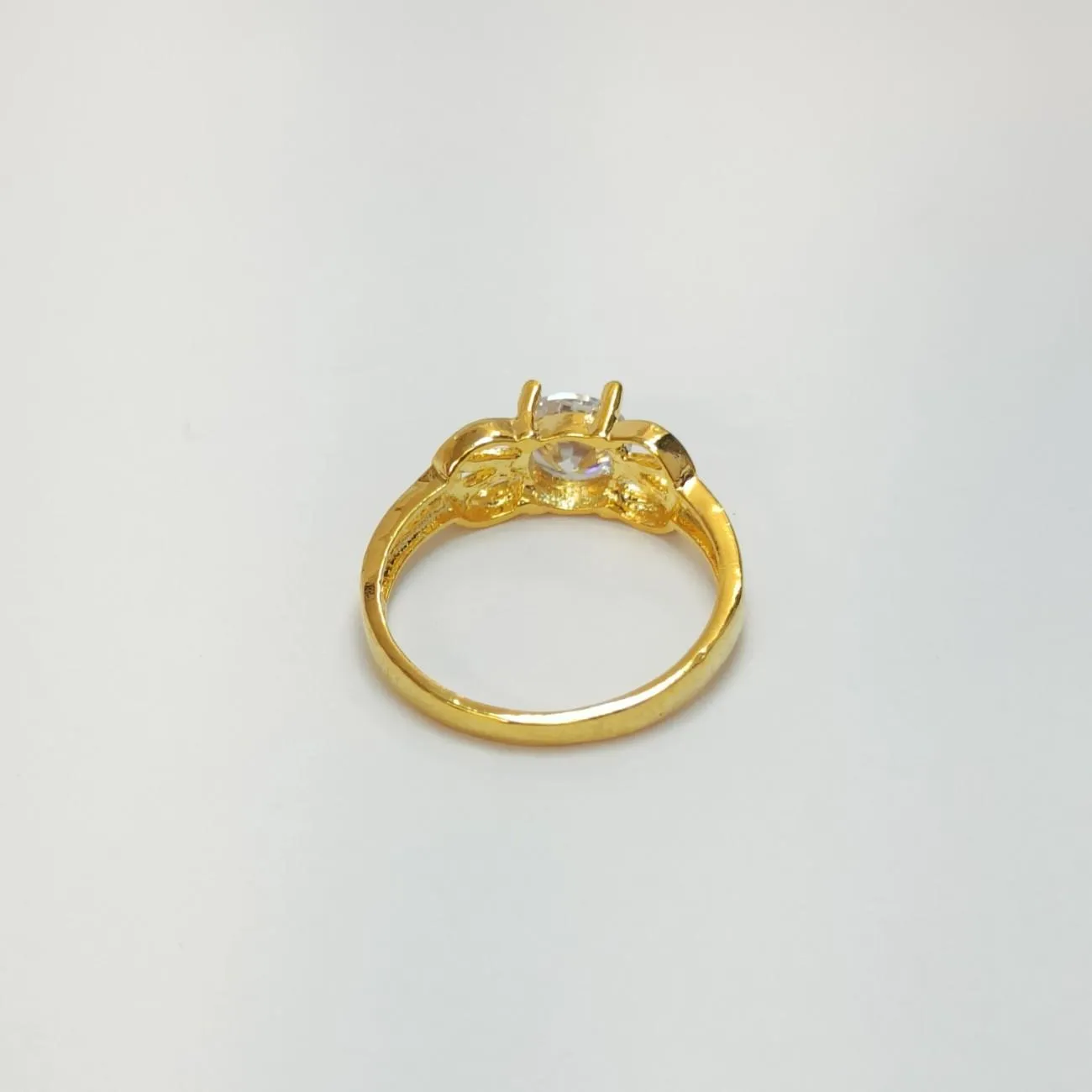 Eterna Bow Solitaire Ring – Gold Plated