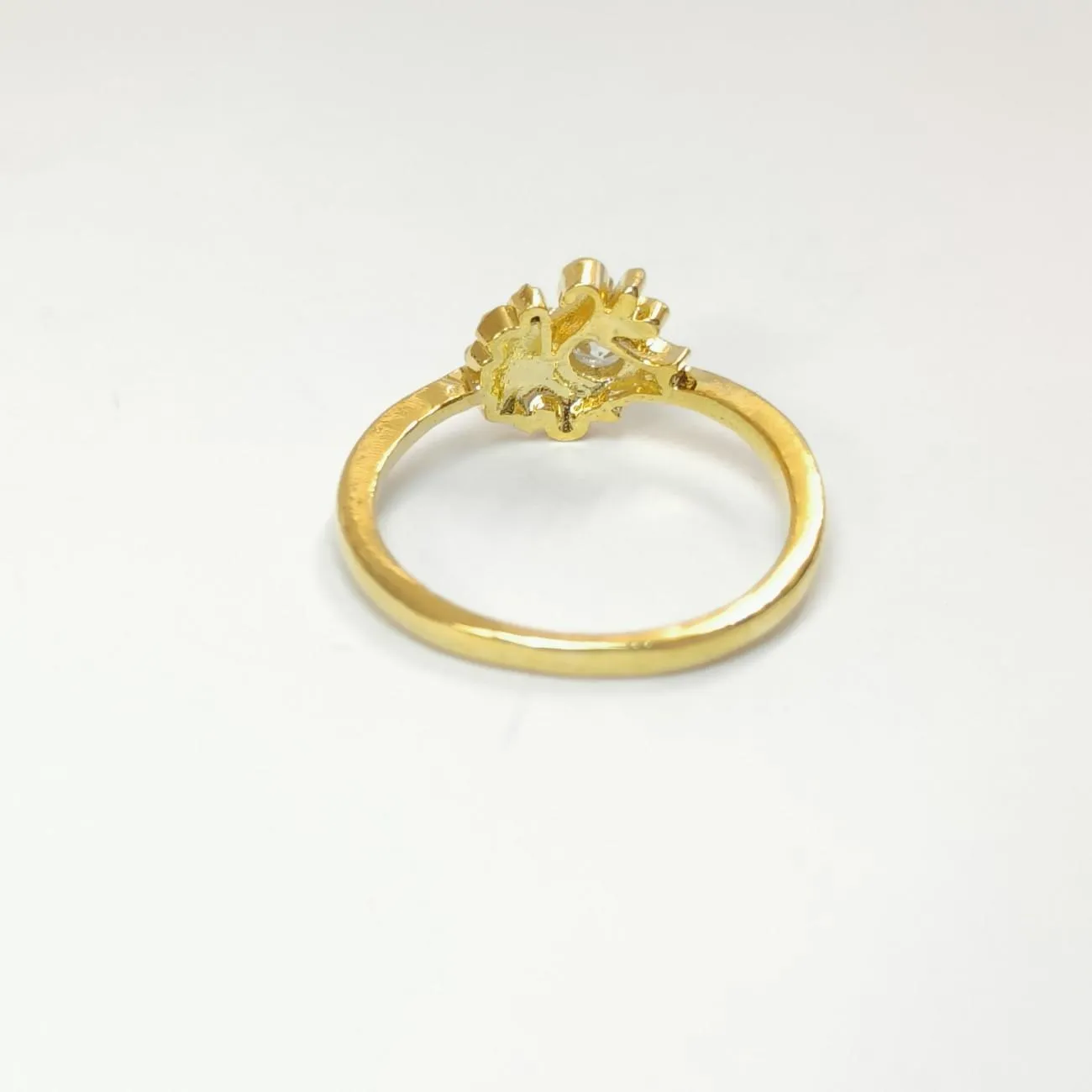 Aurelle Bloom Solitaire Ring – Gold Plated