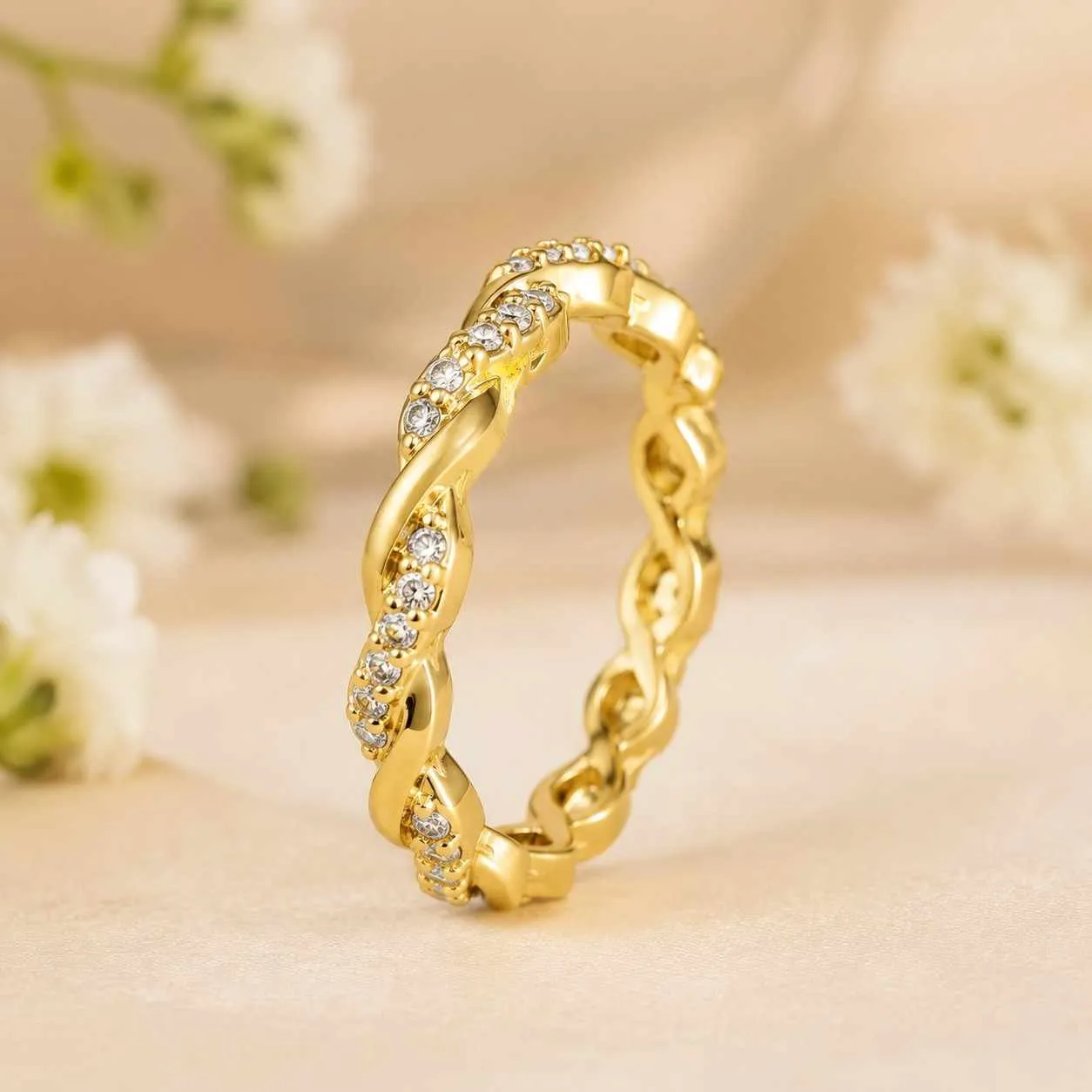 Aurielle Twisted Eternity Ring