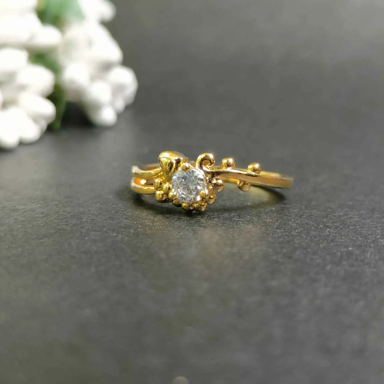 Solara Bloom Crystal Ring