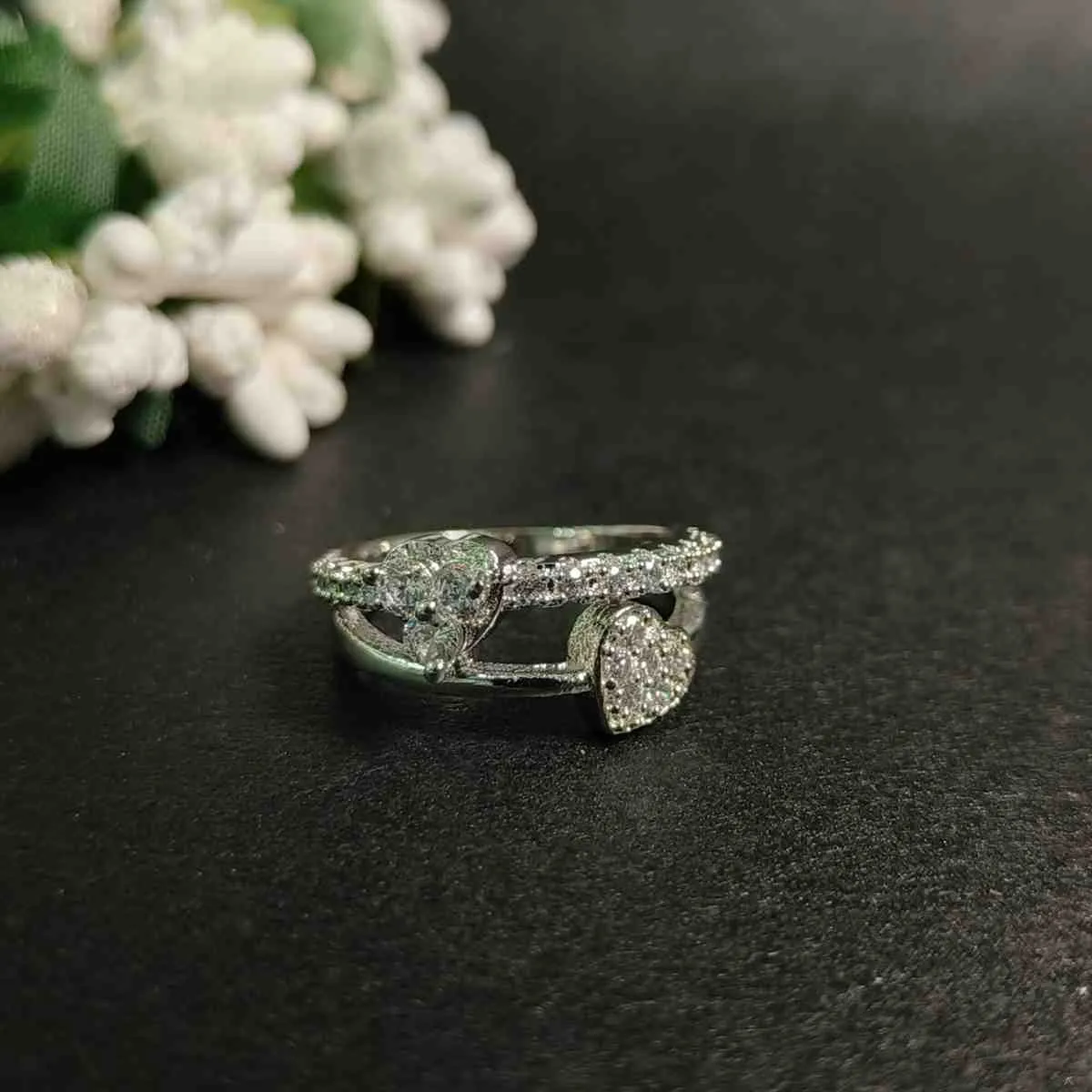Twin Hearts Eternal Spark Ring
