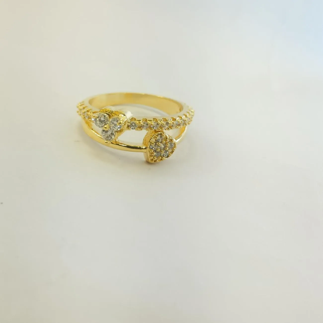 Twin Hearts Eternal Gold Spark Ring