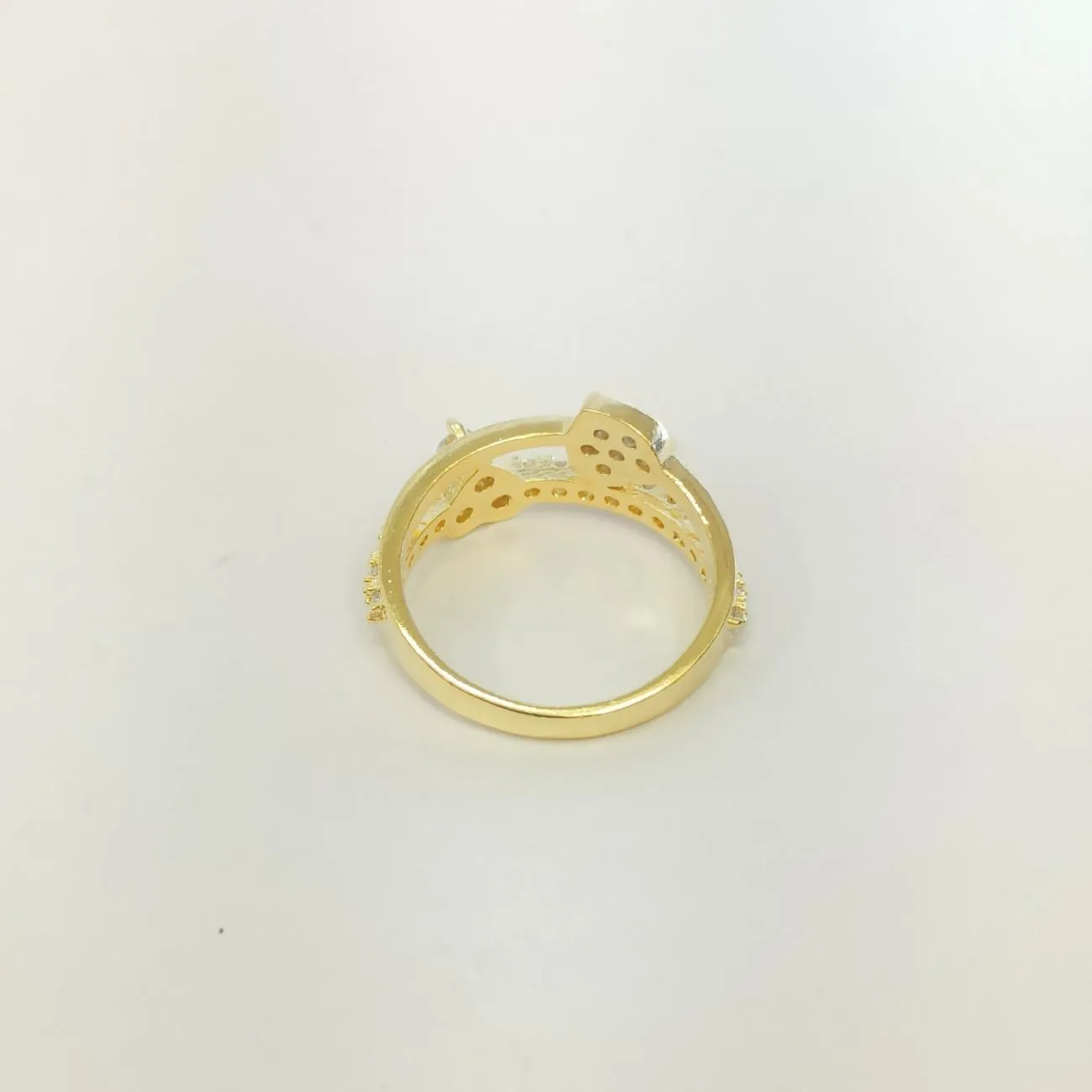 Twin Hearts Eternal Gold Spark Ring
