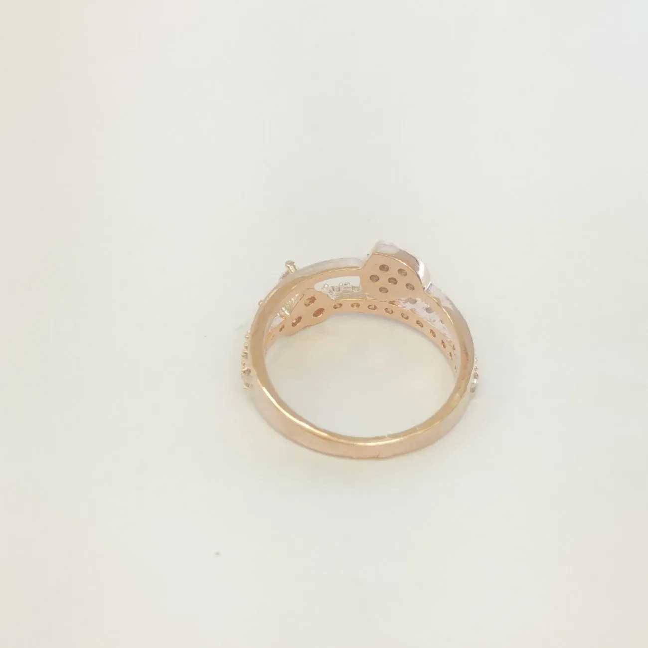 Twin Hearts Eternal Rosegold Spark Ring